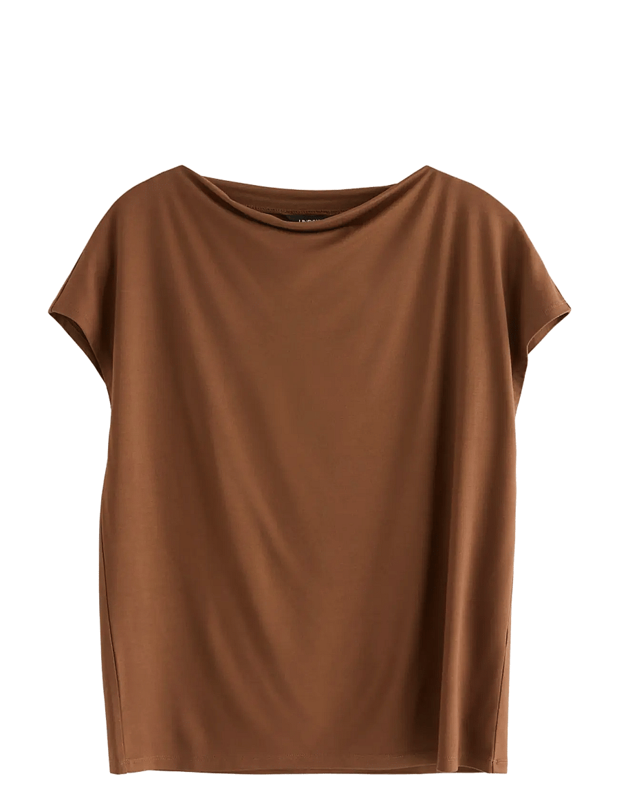 Lindex - Top Sofia - t-shirts - brown - 1