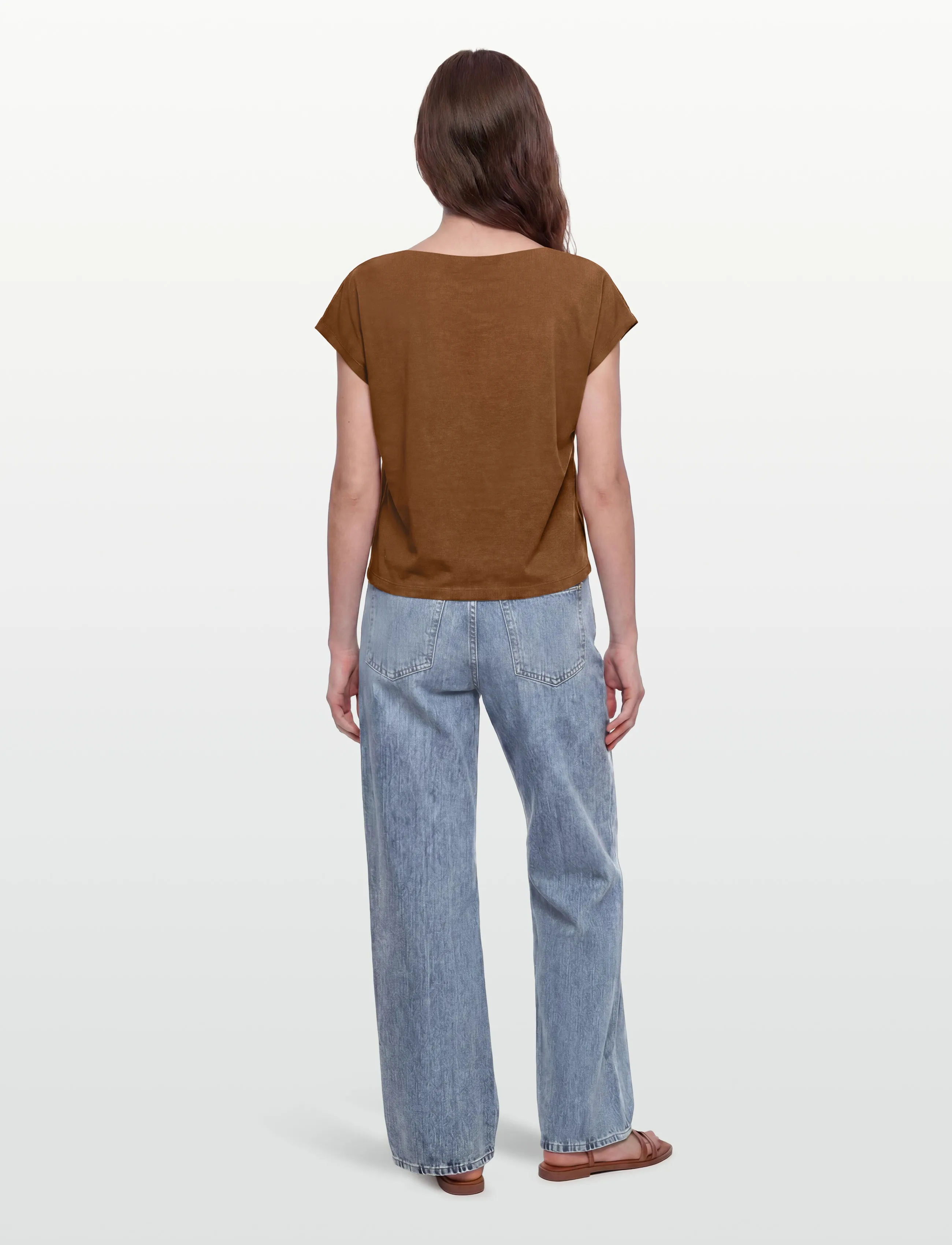 Lindex - Top Sofia - t-shirts - brown - 4