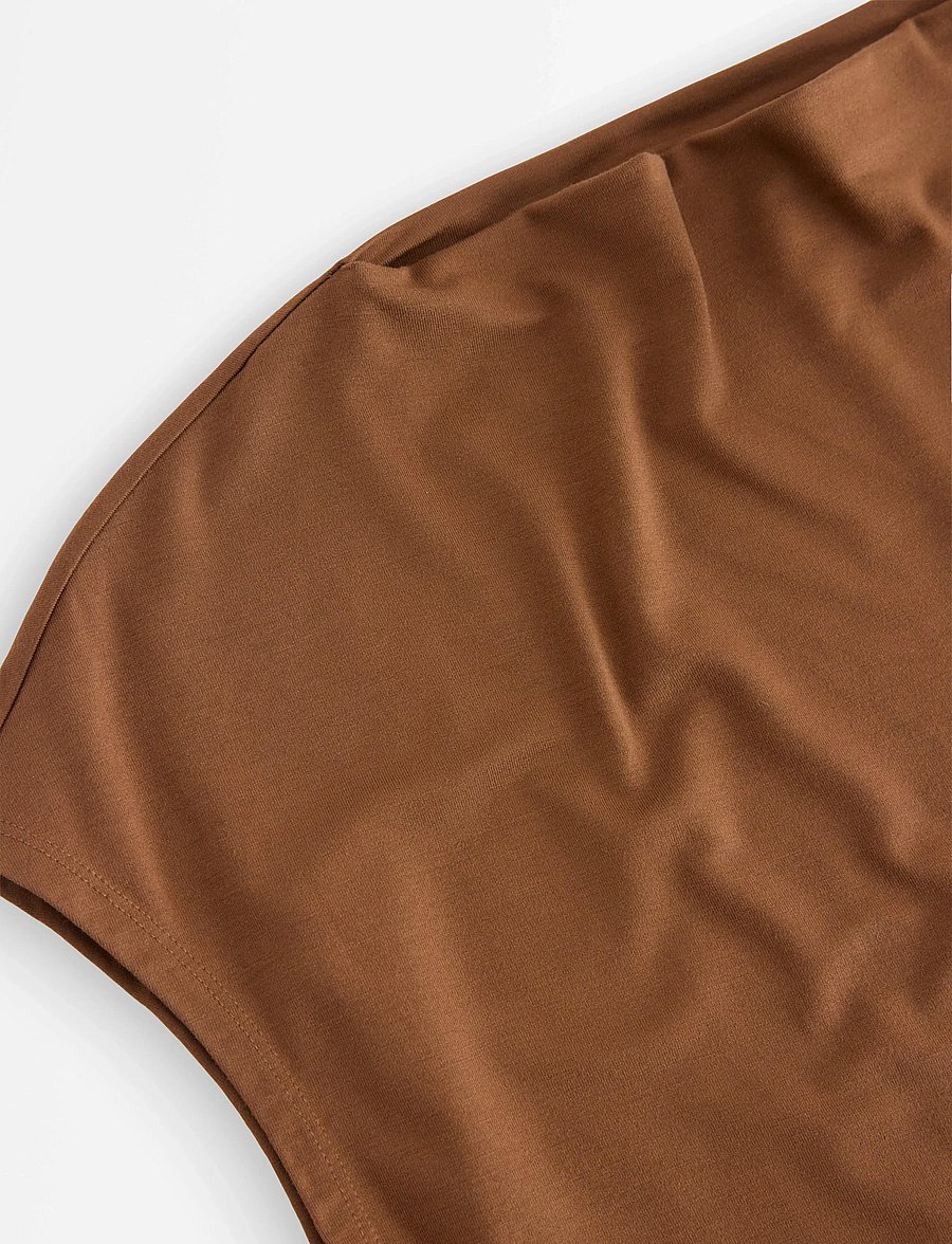 Lindex - Top Sofia - t-shirts - brown - 5