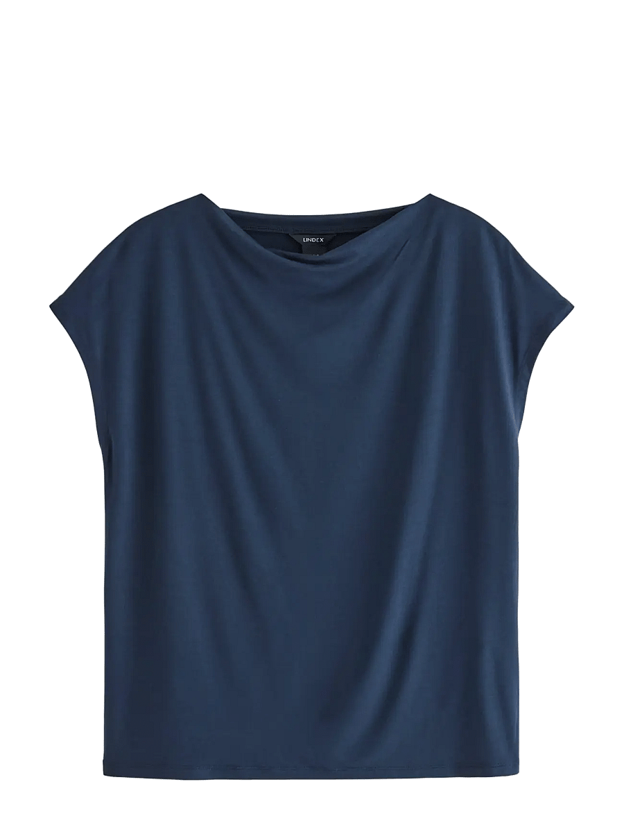 Lindex - Top Sofia - t-shirts - dk blue - 0