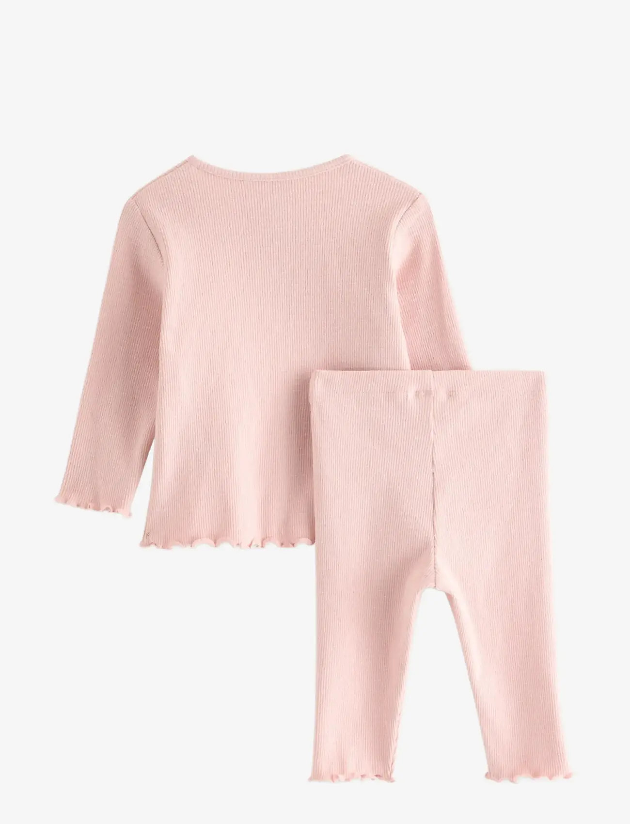 Lindex - Set with cardigan and leggings - set med långärmad t-shirt - light dusty pink - 1