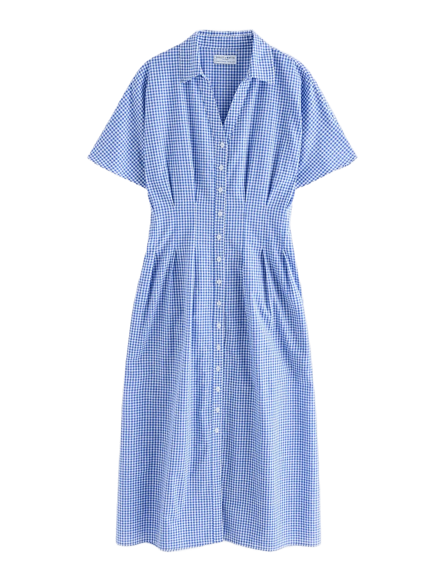 Lindex - Shirt dress with midi length - sommarklänningar - strong blue - 1