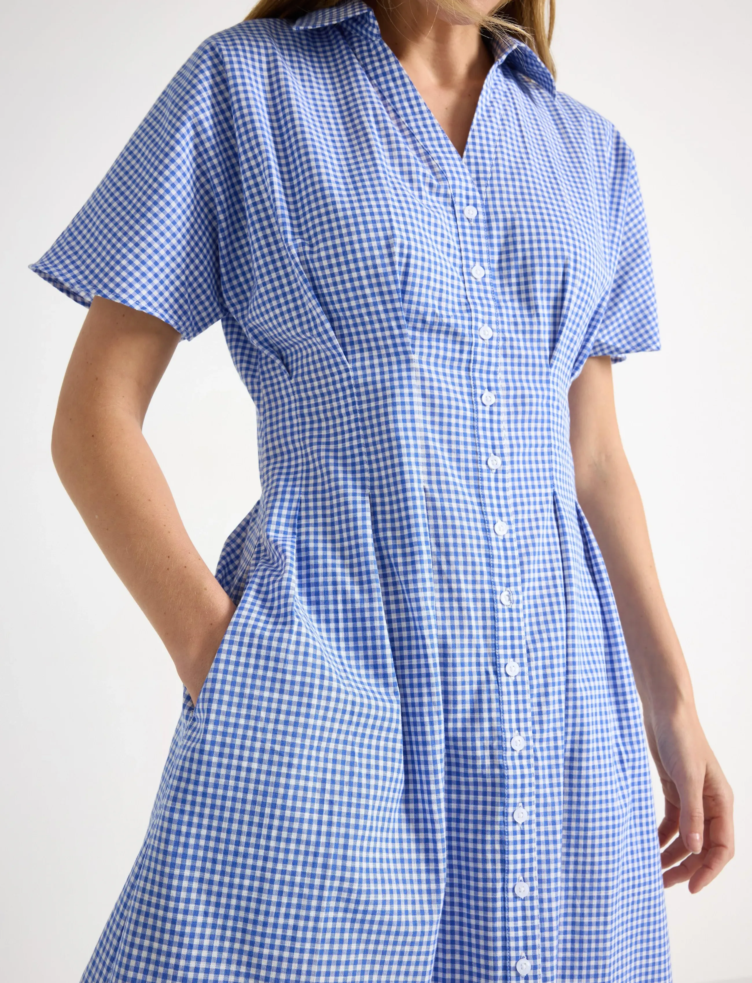 Lindex - Shirt dress with midi length - sommerkleider - strong blue - 4