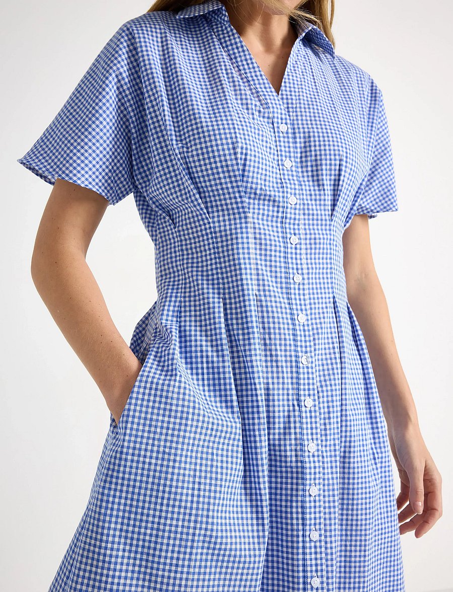 Lindex - Shirt dress with midi length - sommarklänningar - strong blue - 4