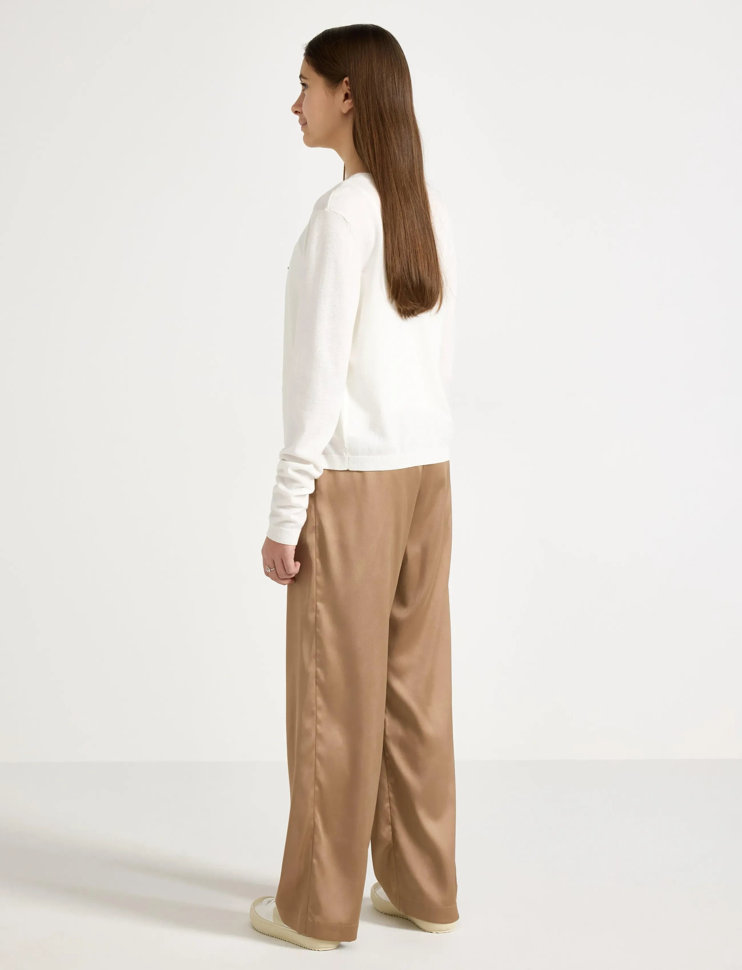 Lindex - Trousers in satin - einkaufen nach alter von - beige - 3