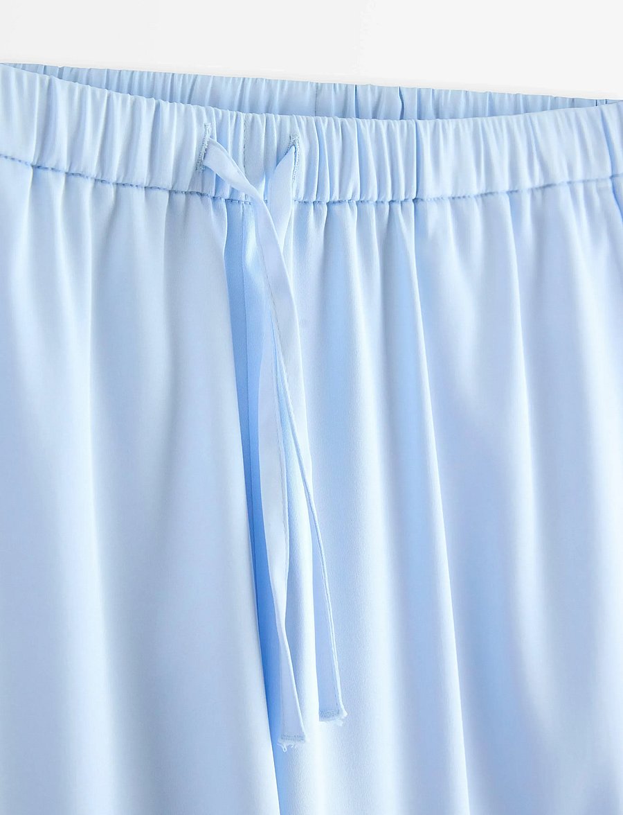 Lindex - Trousers in satin - bukser - light blue - 5