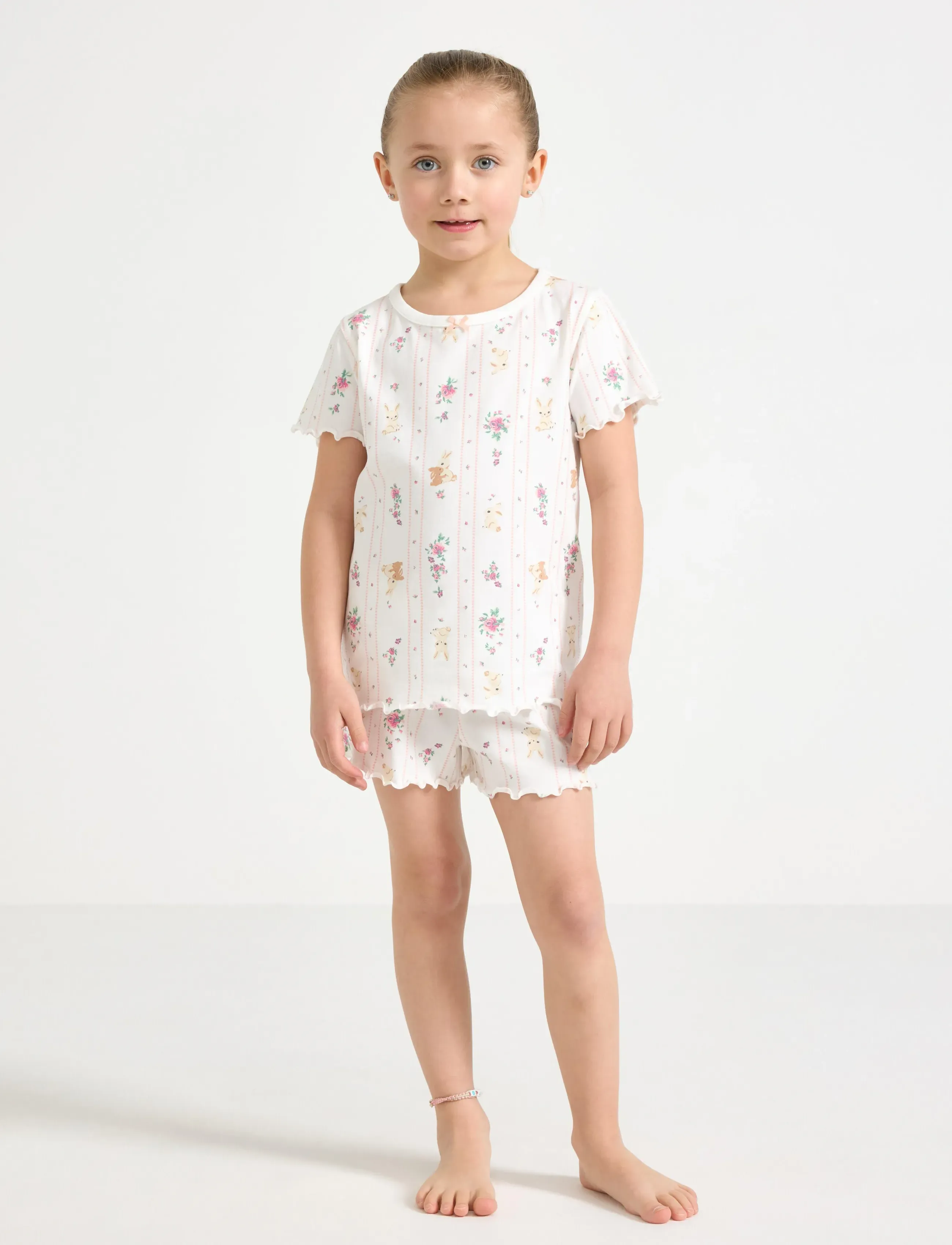 Lindex Pyjama Set, 98/104, Pyjamas, Weiß - Sets, Kinder