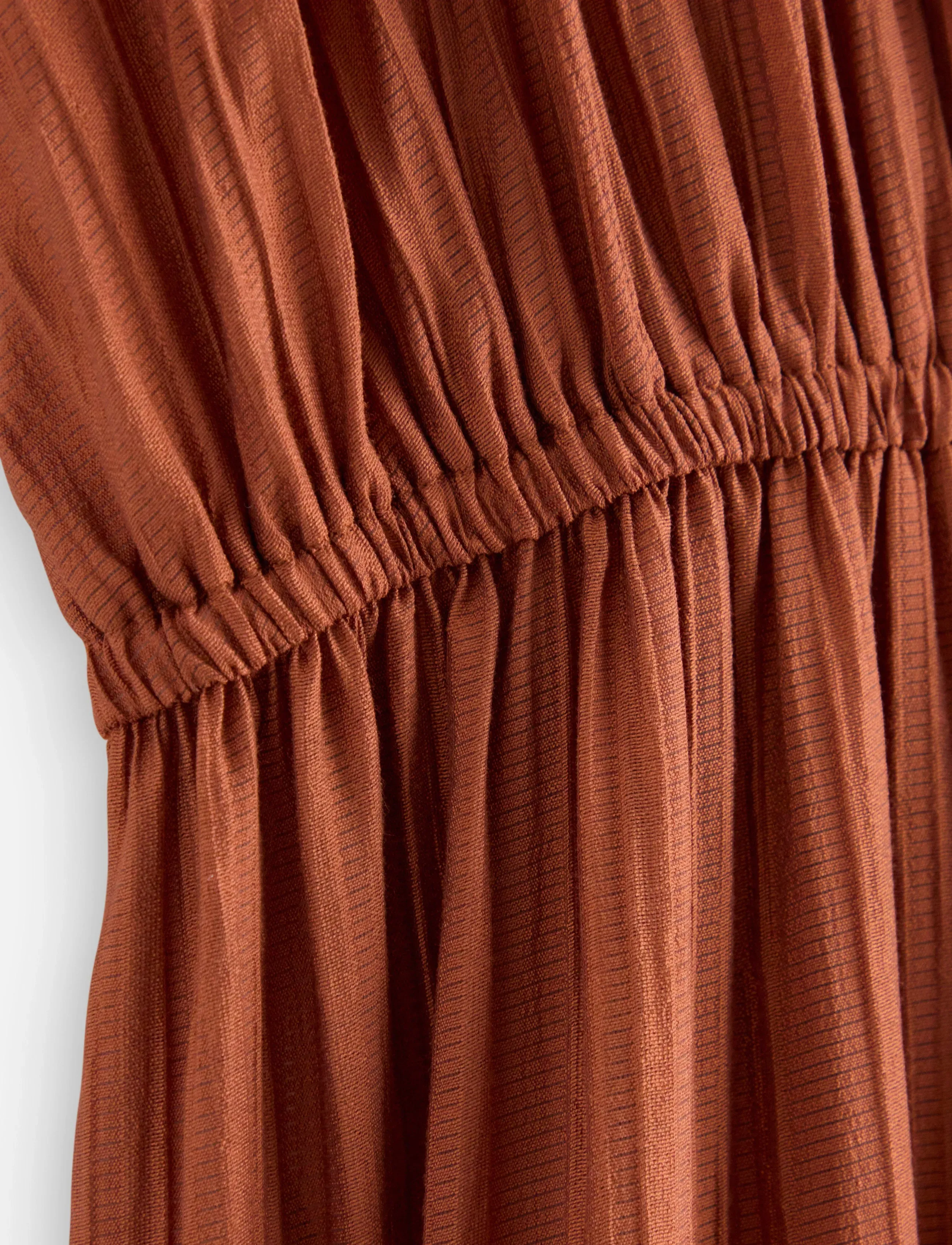 Lindex - Midi dress with flounces - dark dusty orange - 5