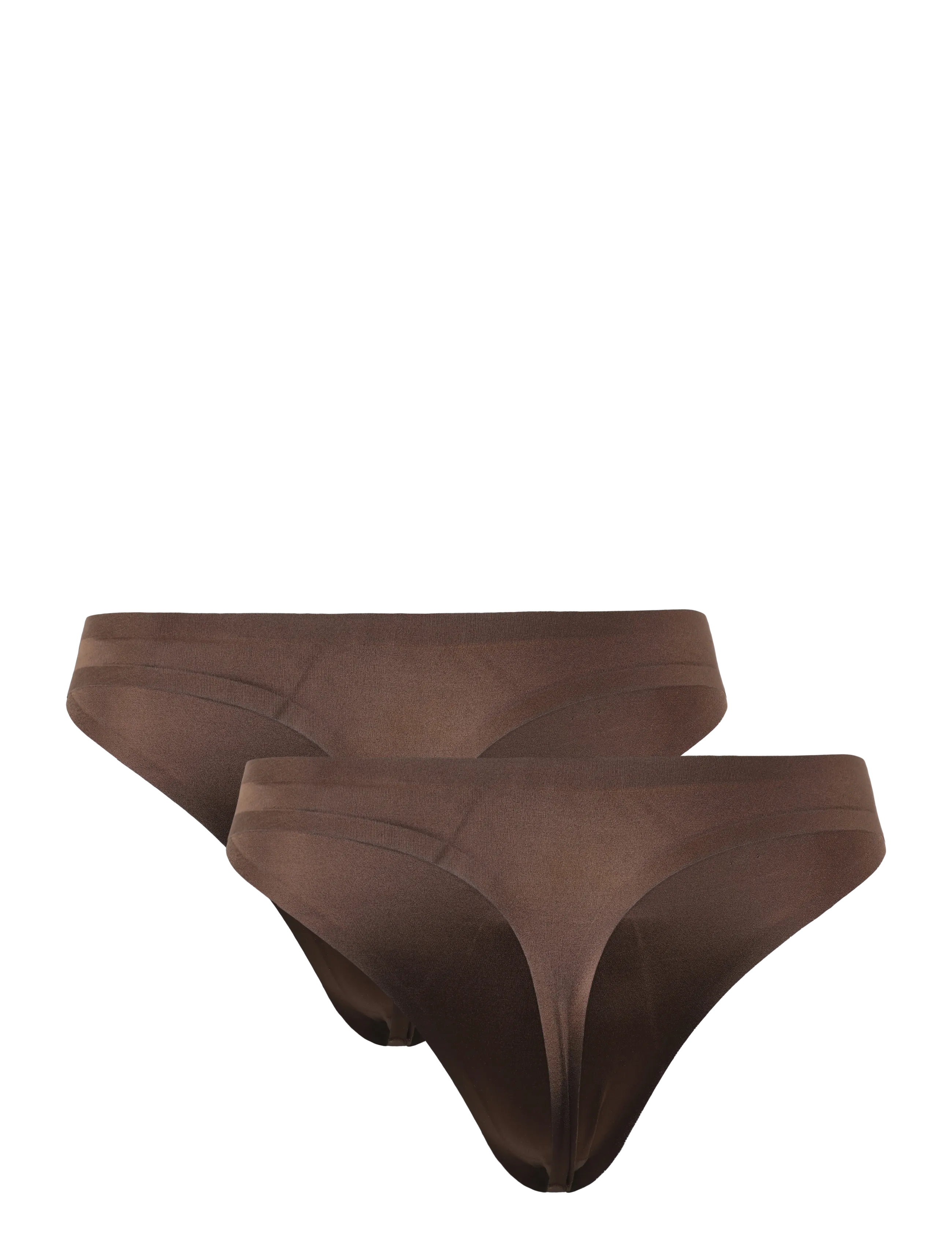 Lindex - Brief thong reg SATIN SHINE mi - nahtlose slips - dark brown - 1