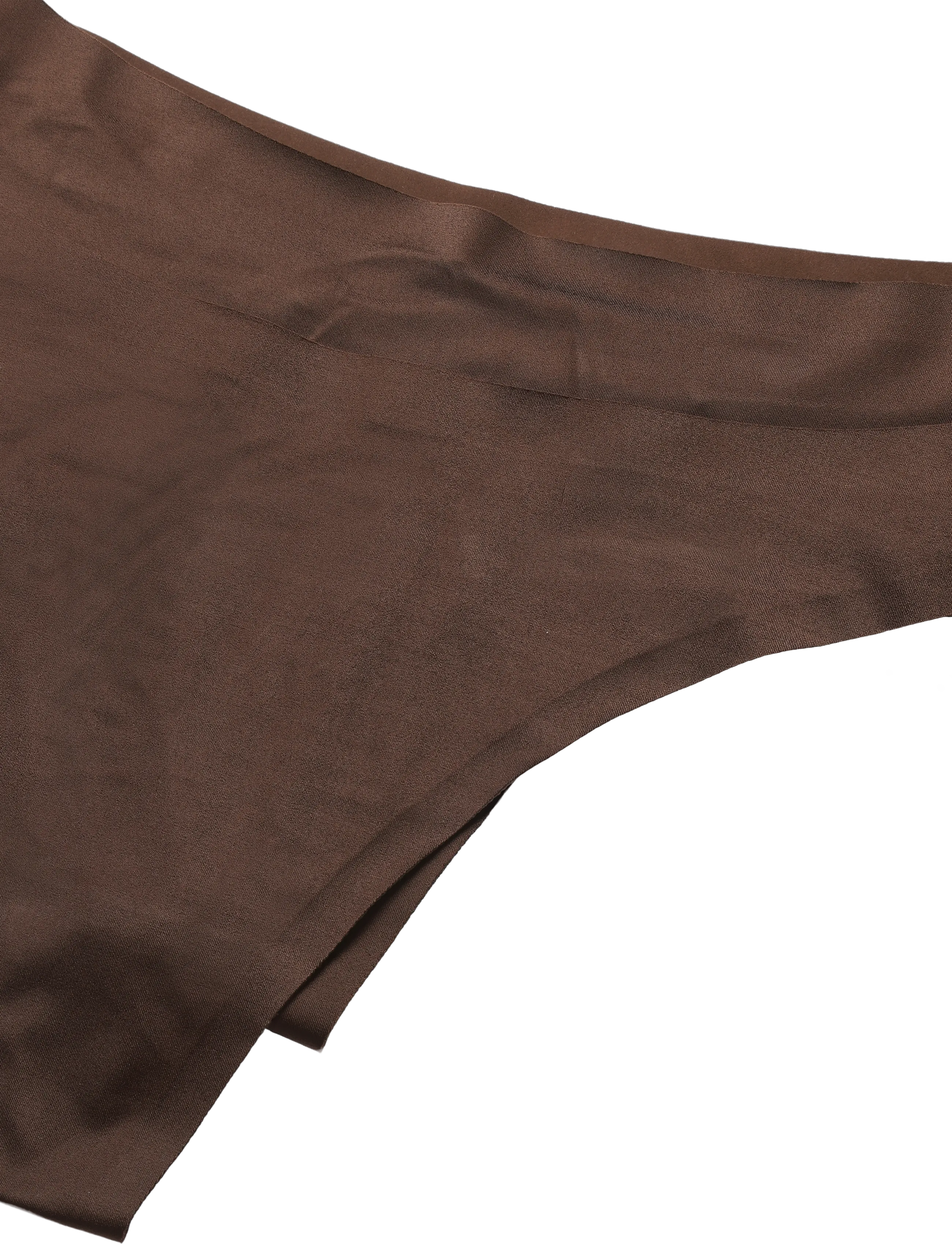 Lindex - Brief thong reg SATIN SHINE mi - nahtlose slips - dark brown - 2
