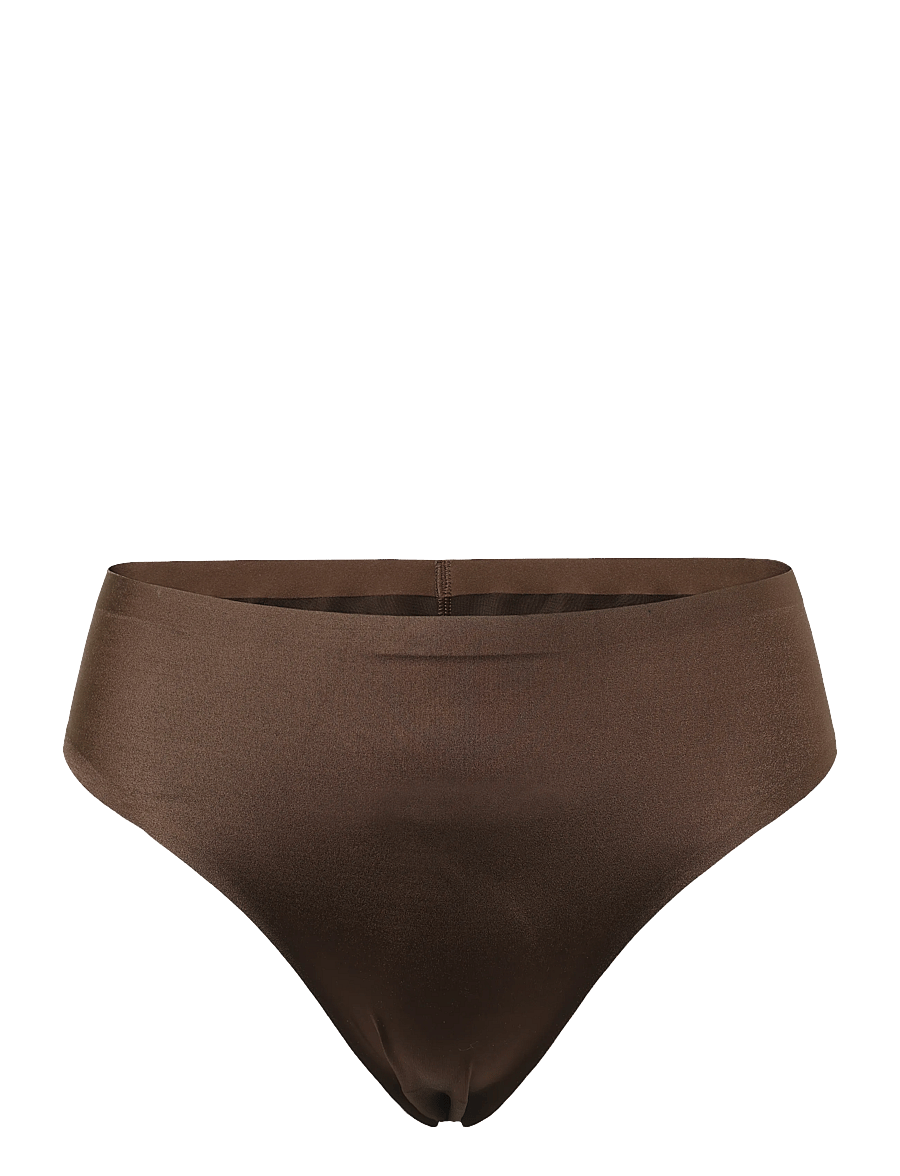 Lindex - Brief brazilian high SATIN SHI - brazilian slips - dark brown - 0