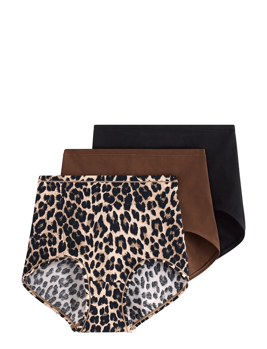 Lindex - Brief Maxi full Carin cotton 3 - midi & maxi trusser - dark brown - 1
