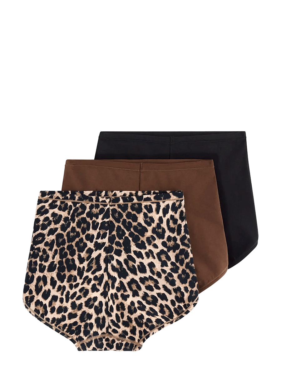 Lindex - Brief Maxi full Carin cotton 3 - midi & maxi trusser - dark brown - 2