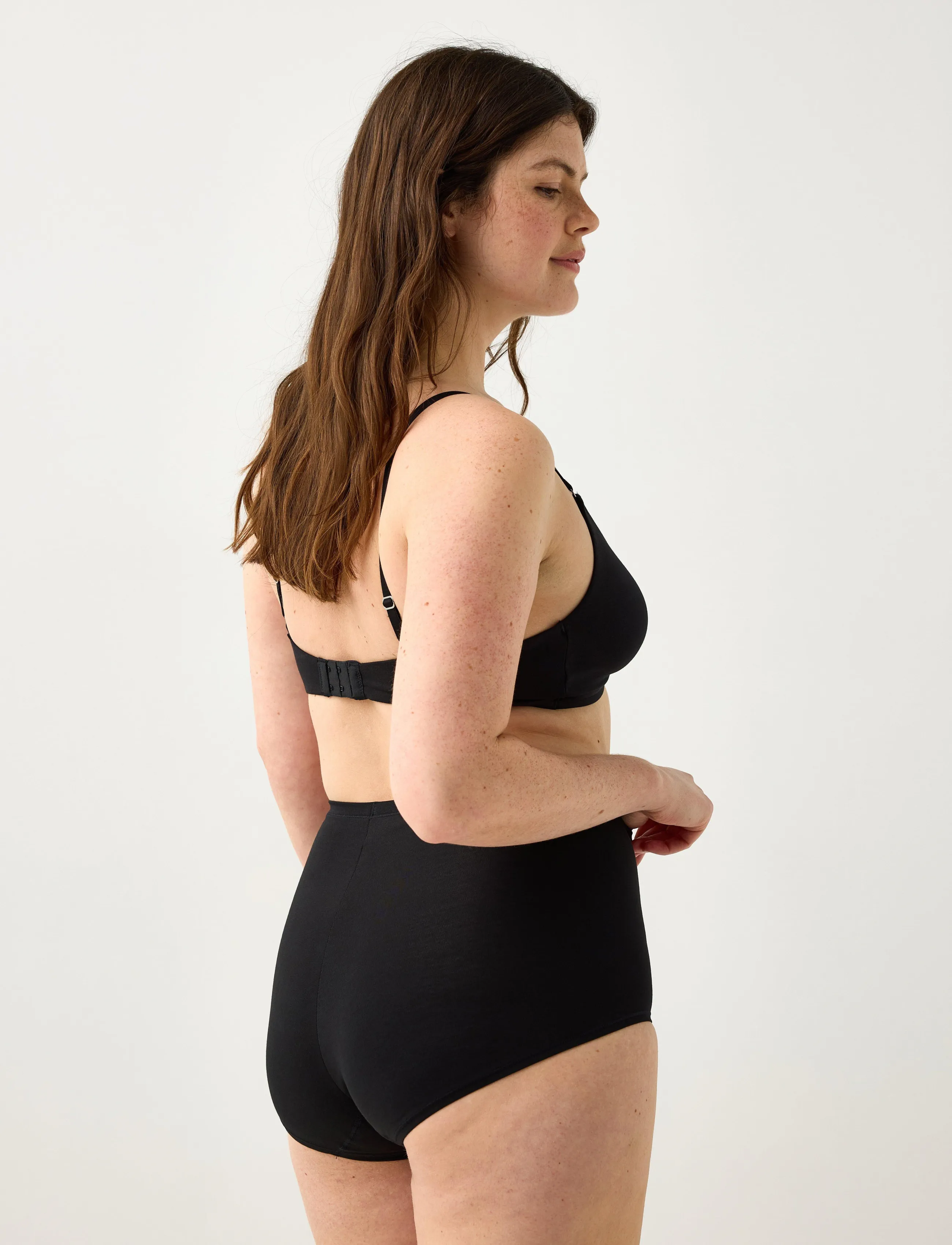 Lindex - 3-pack briefs with high waist - midi & maxi briefs - dark brown - 3