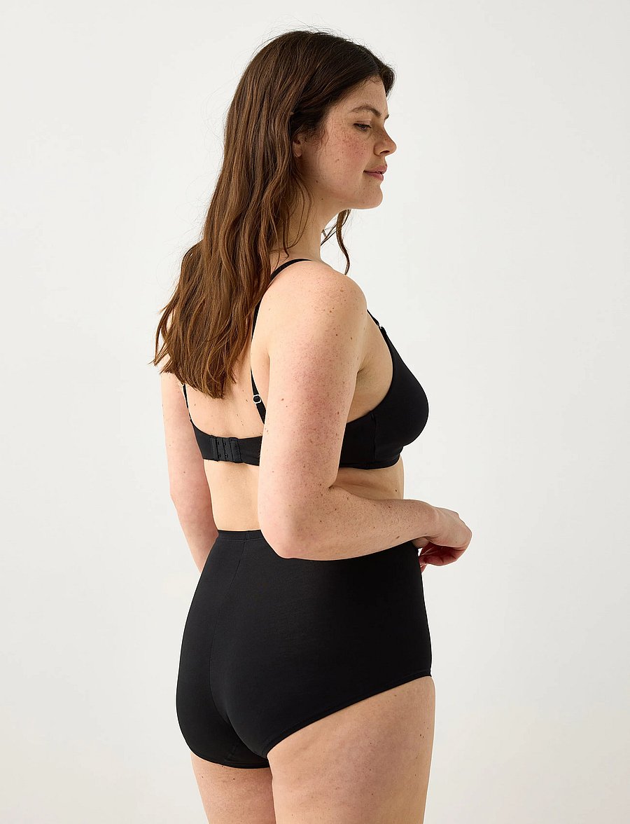 Lindex - Brief Maxi full Carin cotton 3 - midi & maxi trusser - dark brown - 3