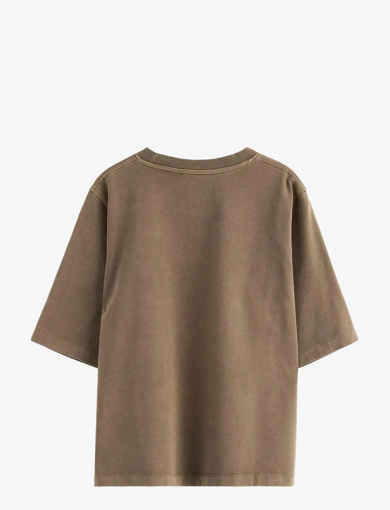 Lindex - Oversized t-shirt in washed cotton - t-shirts - brown - 2