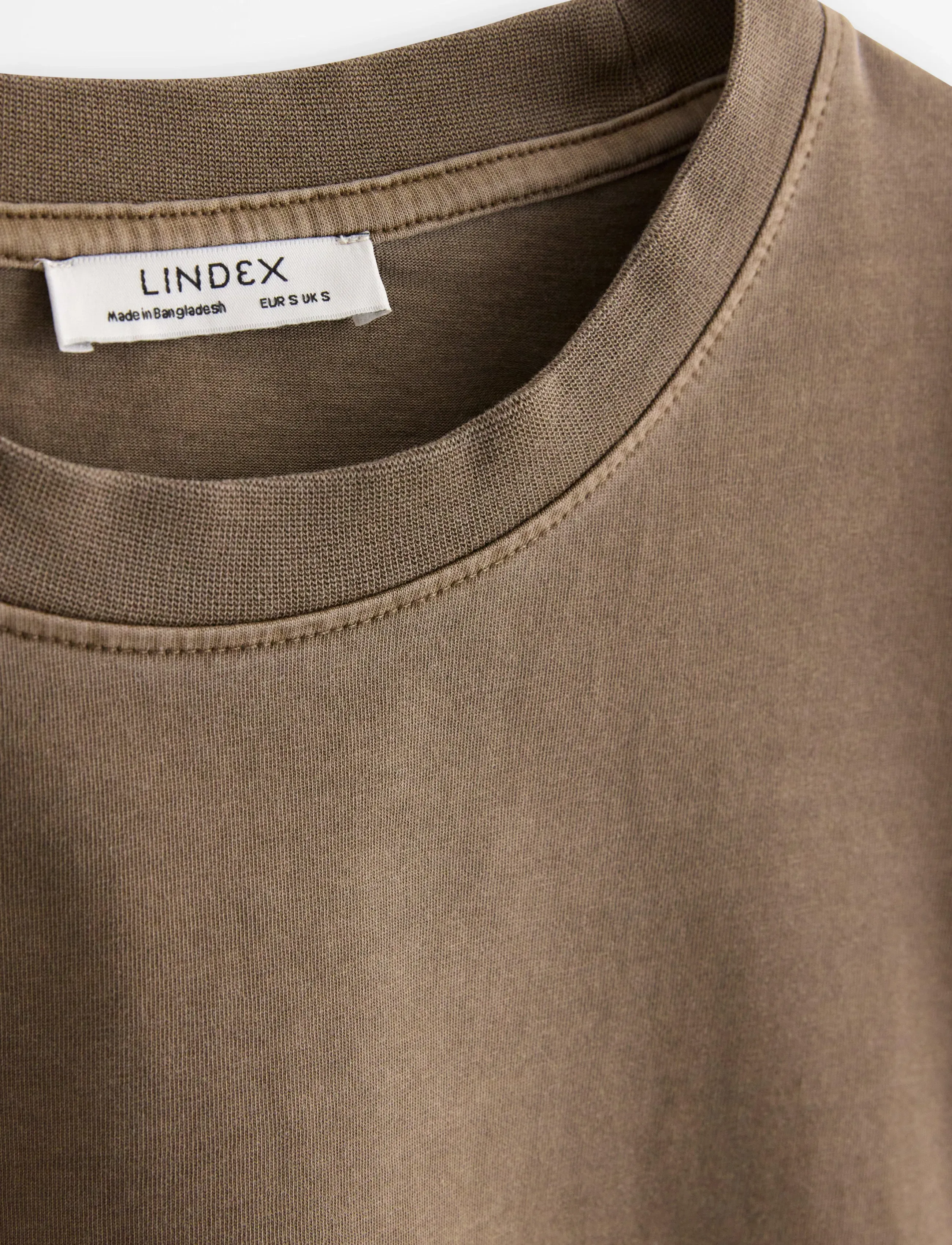 Lindex - Oversized t-shirt in washed cotton - t-särgid - brown - 5