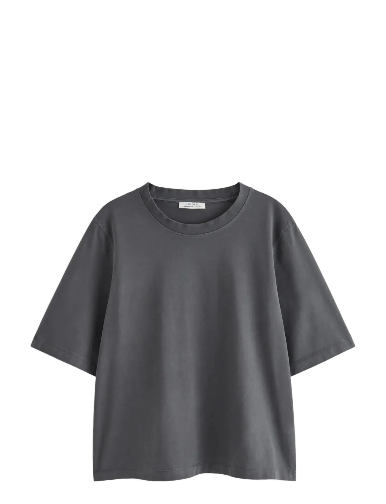 LINDEX Oversized T-Shirt In Washed Baumwolle Grau - L - Damen
