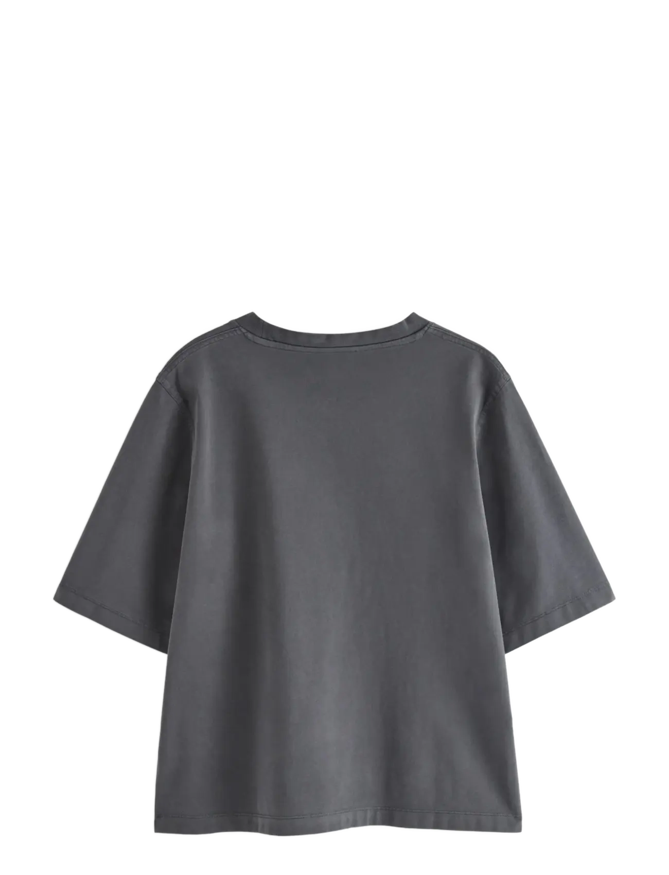 Lindex - Oversized t-shirt in washed cotton - t-shirts - offblack - 2