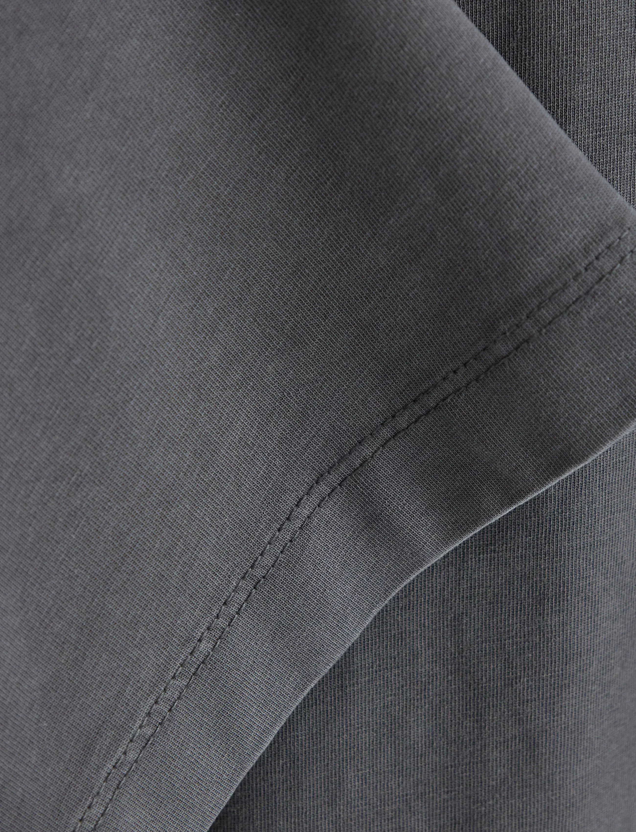Lindex - Oversized t-shirt in washed cotton - t-shirts - offblack - 5