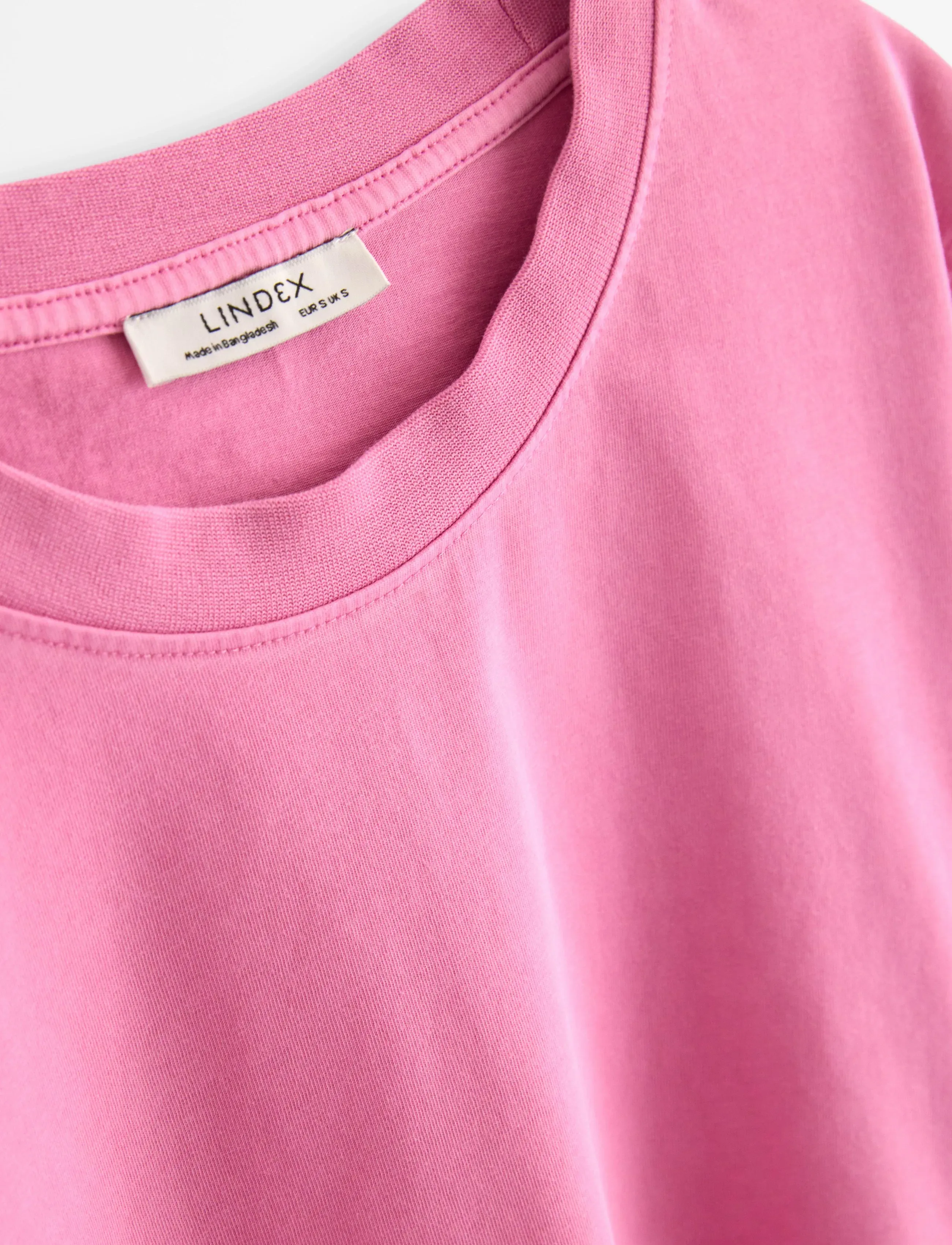 Lindex - Oversized t-shirt in washed cotton - t-shirts - pink - 5