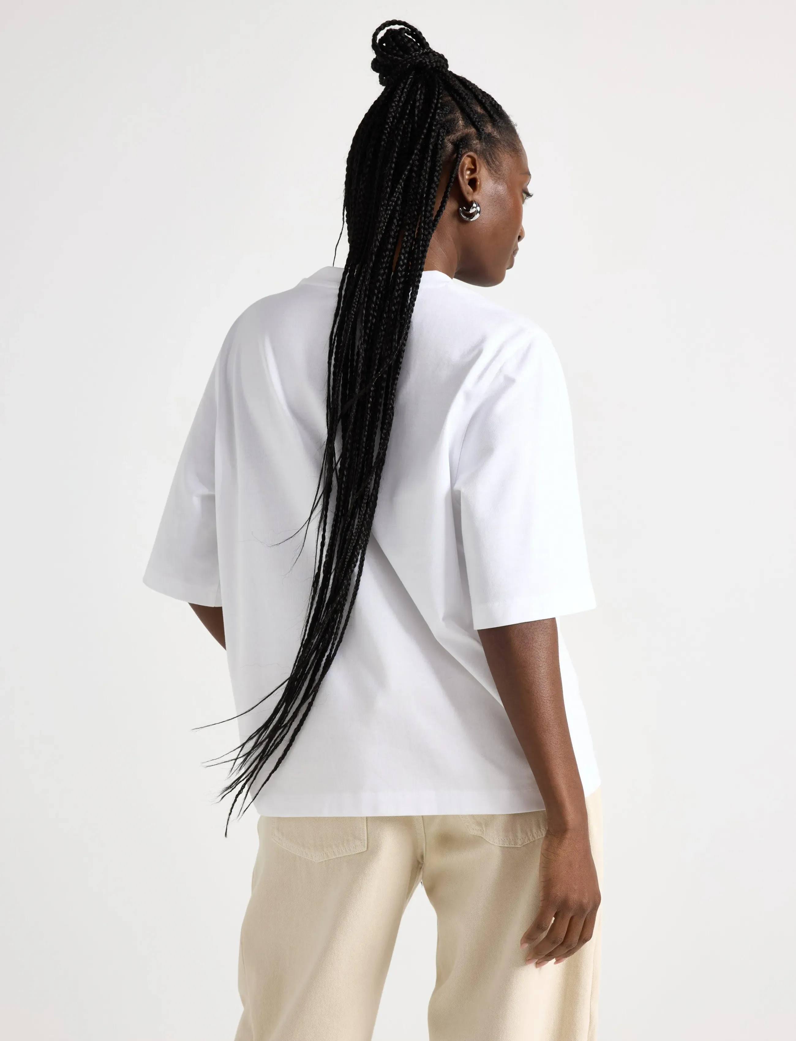 Lindex - Oversized t-shirt in washed cotton - t-shirts - white - 3