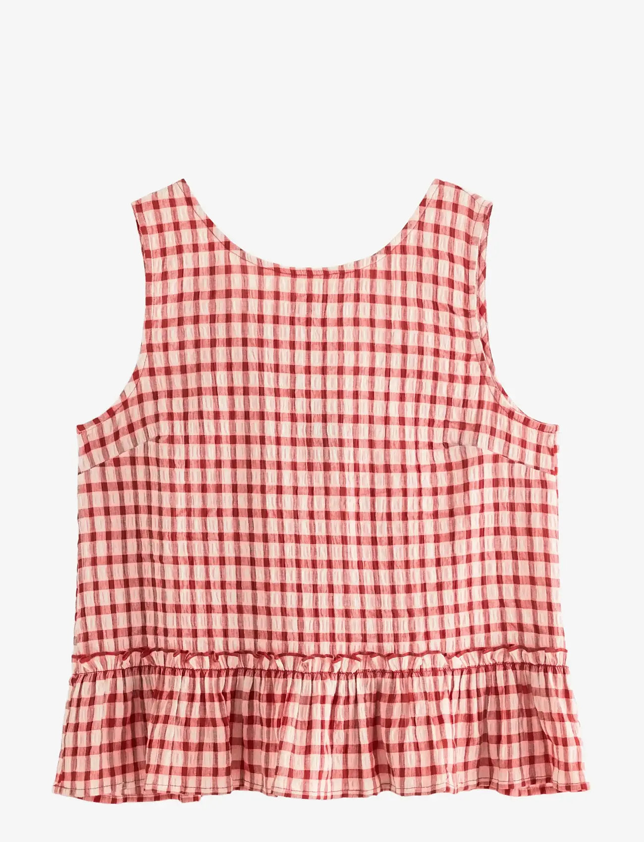 Lindex - Tank top in seersucker - tanktops - red - 1
