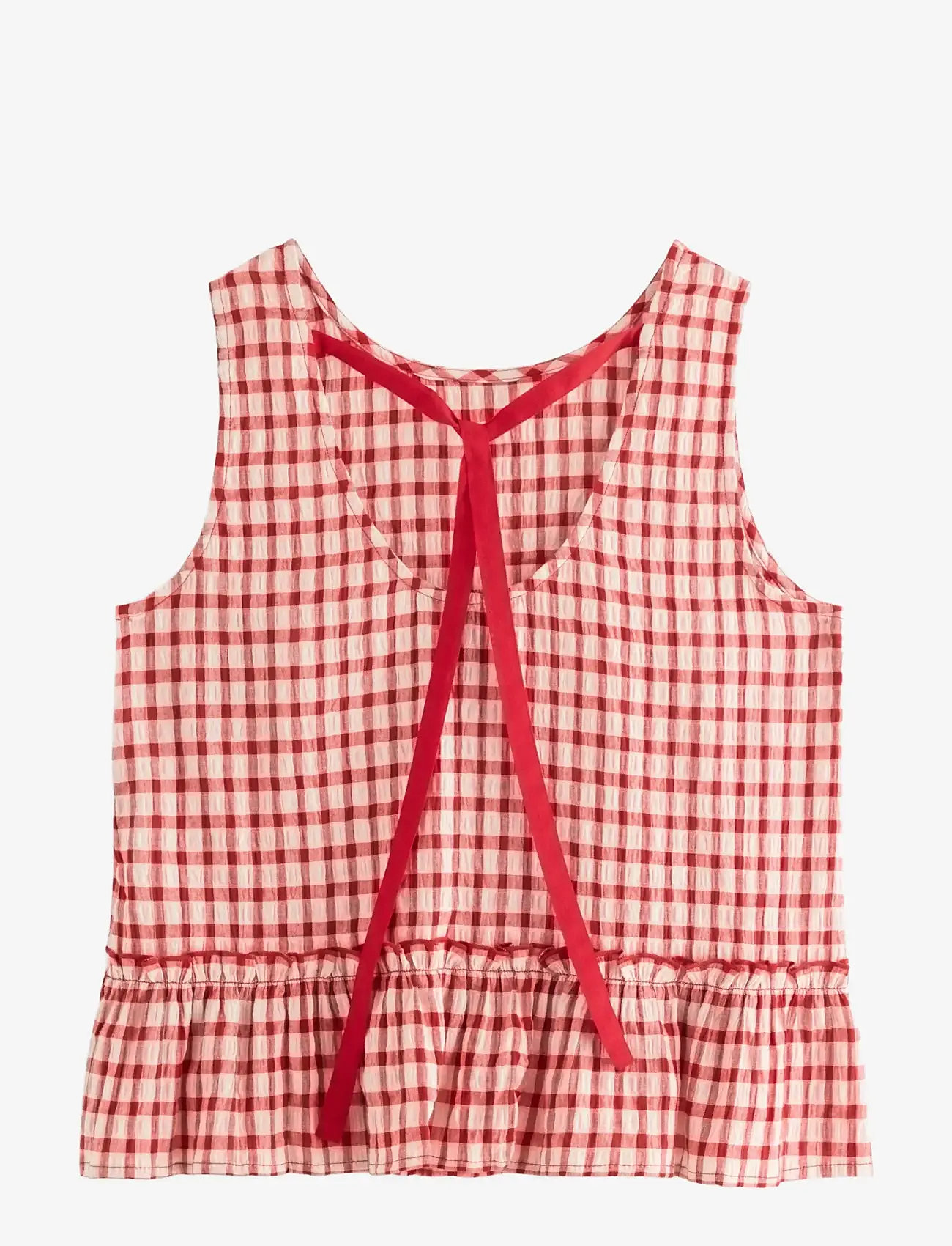 Lindex - Tank top in seersucker - tanktops - red - 2