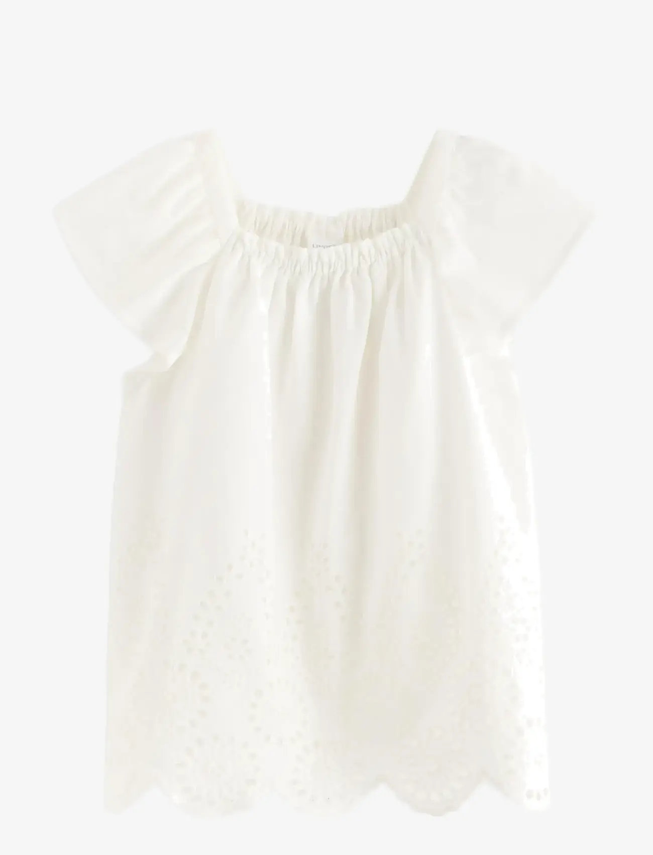 Lindex - Woven top in cotton - blusen & tuniken - light dusty white - 1