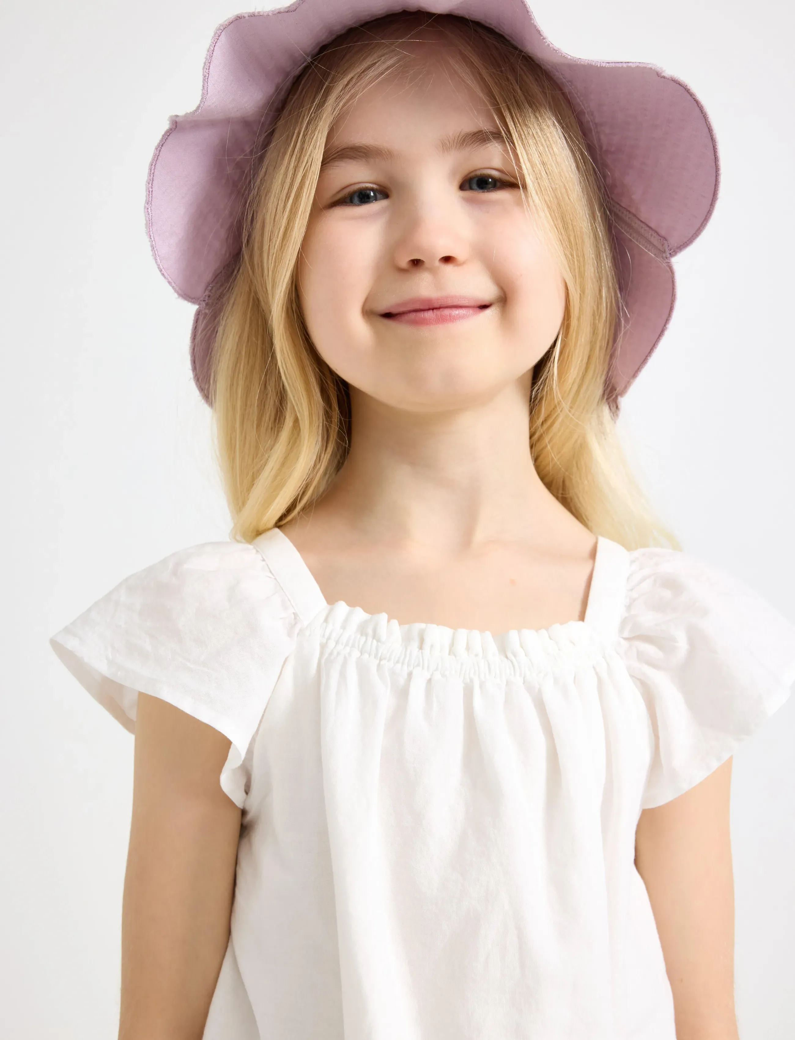 Lindex - Woven top in cotton - blusen & tuniken - light dusty white - 4