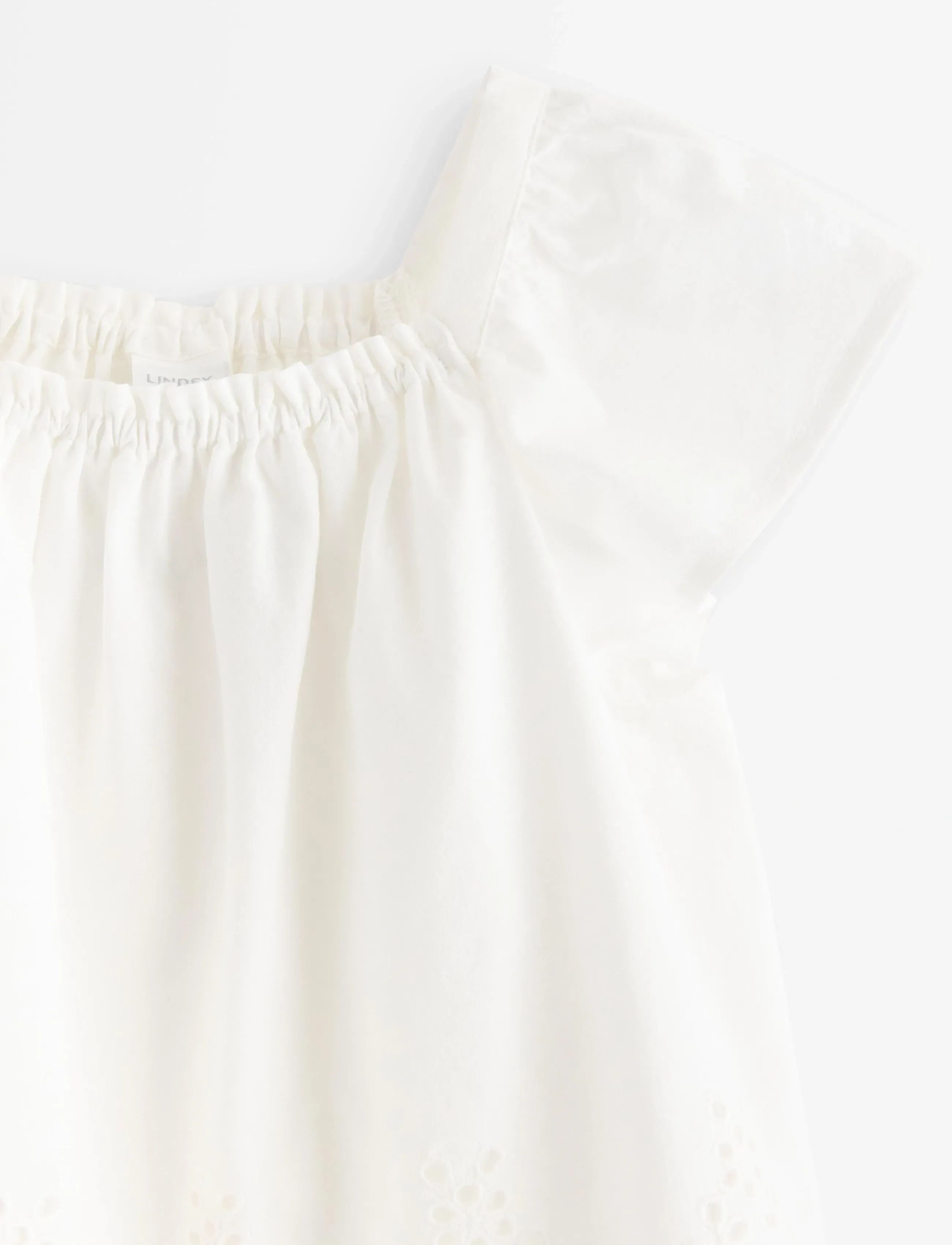 Lindex - Woven top in cotton - blusen & tuniken - light dusty white - 5