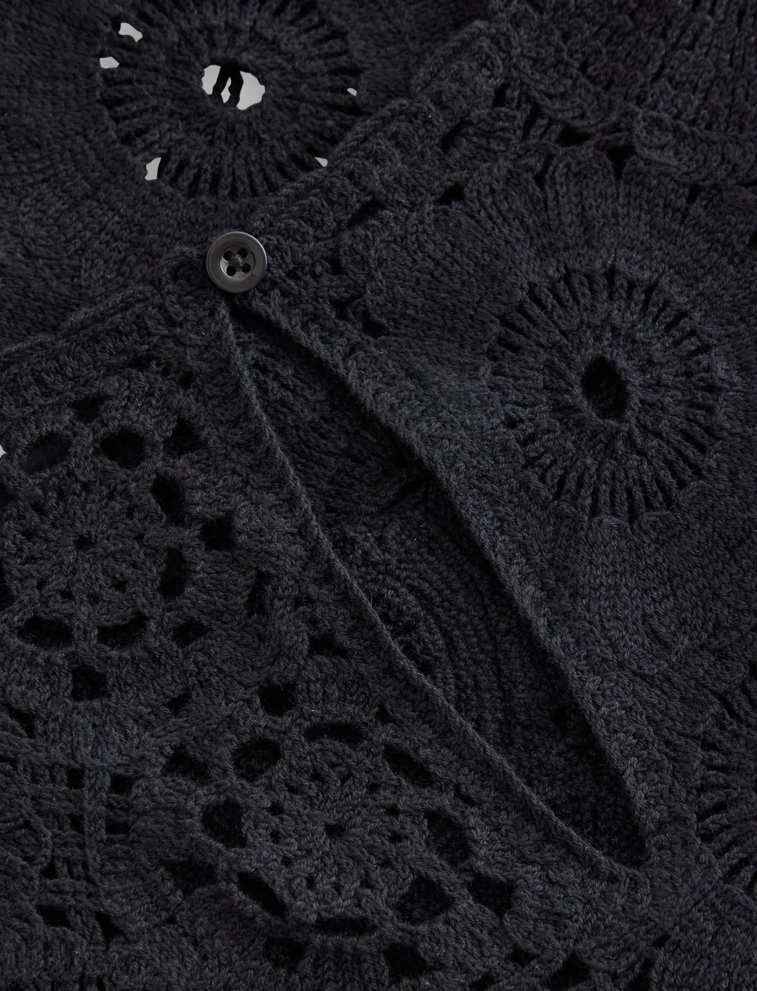 Lindex - Sleeveless top with crochet look - black - 5