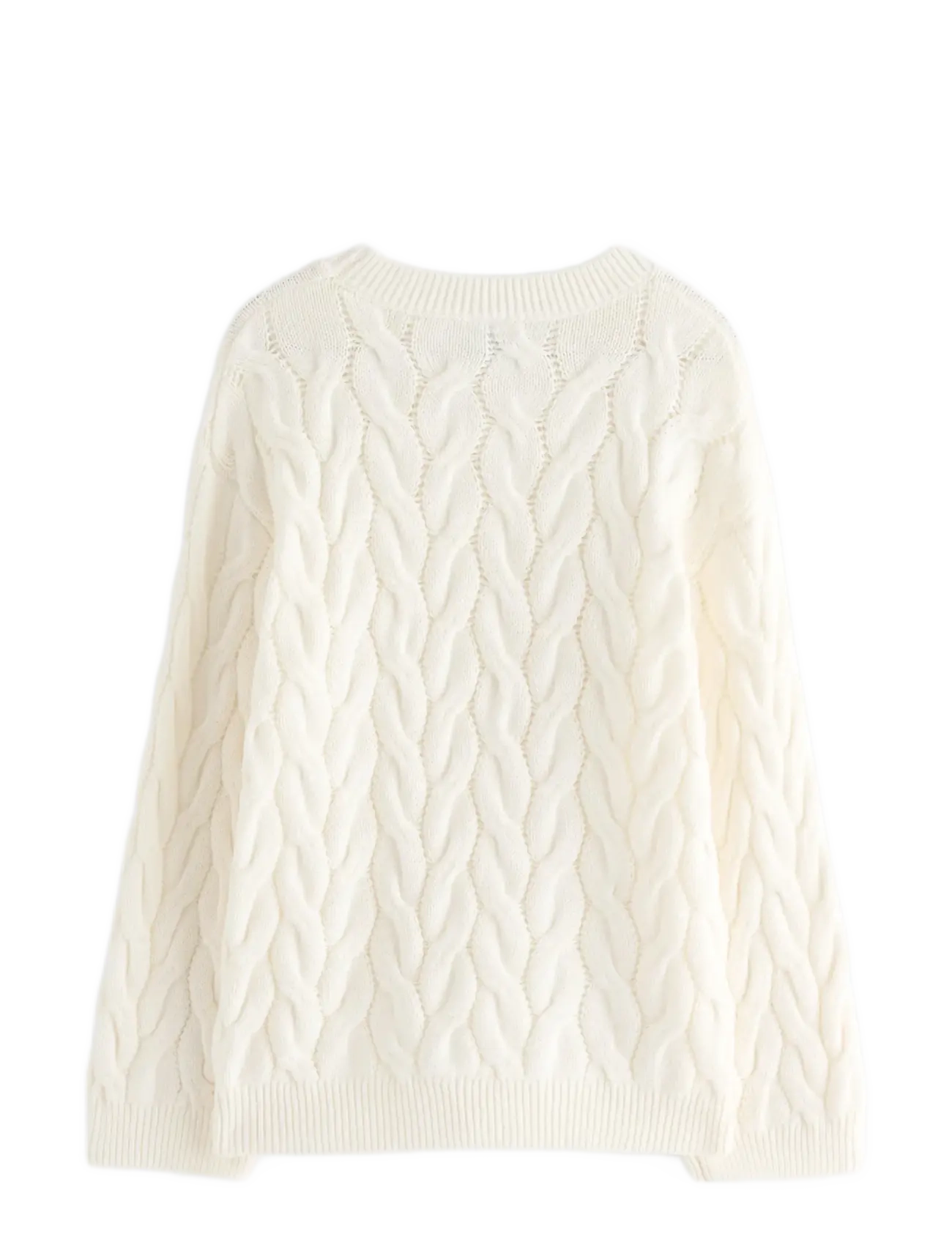 Lindex - Cable-knit jumper - trøjer - off white - 2