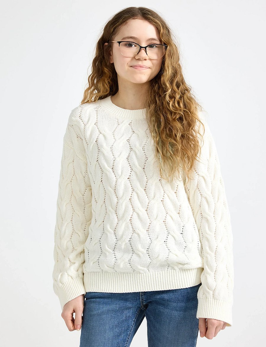 Lindex - Cable-knit jumper - džemprid - off white - 0