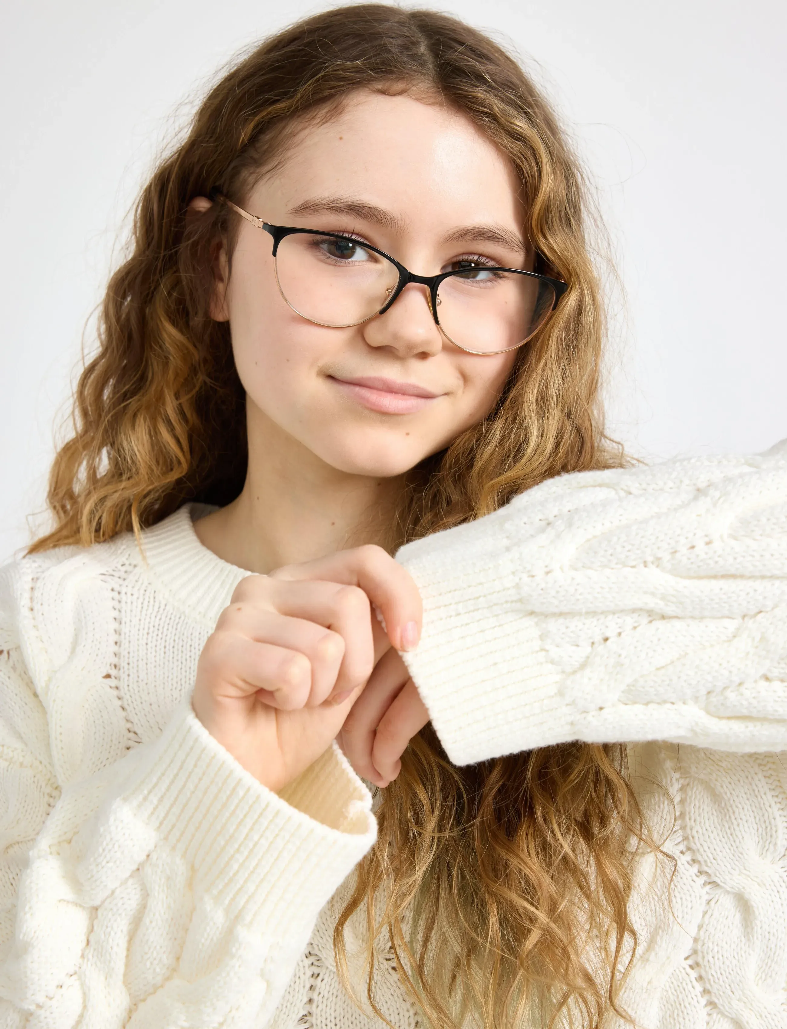 Lindex - Cable-knit jumper - trøjer - off white - 4