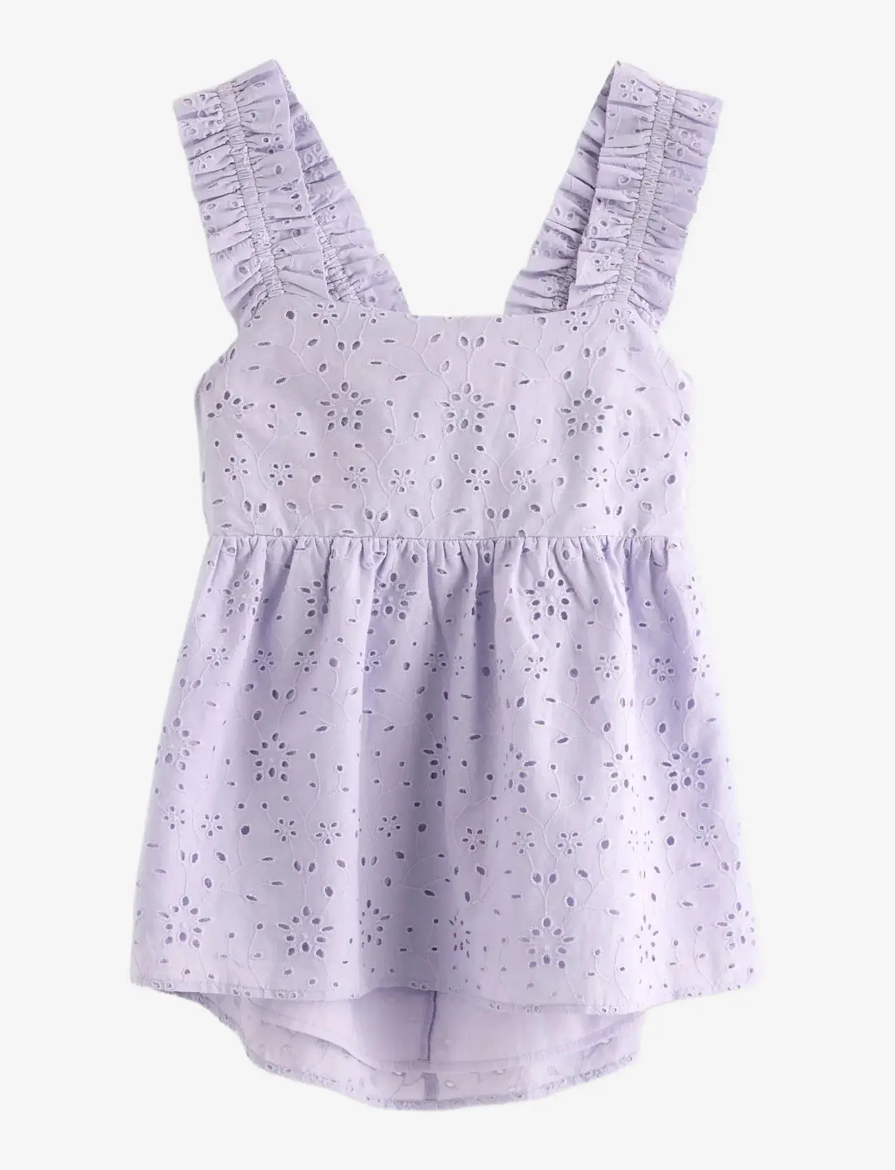 Lindex - Sleeveless blouse with broderie anglaise - bluser & tunikaer - light lilac - 1