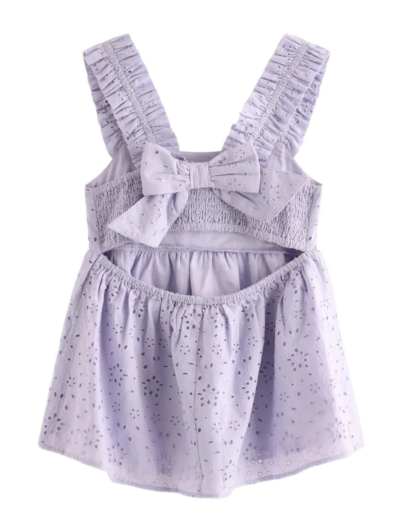 Lindex - Sleeveless blouse with broderie anglaise - blouses & tunics - light lilac - 2