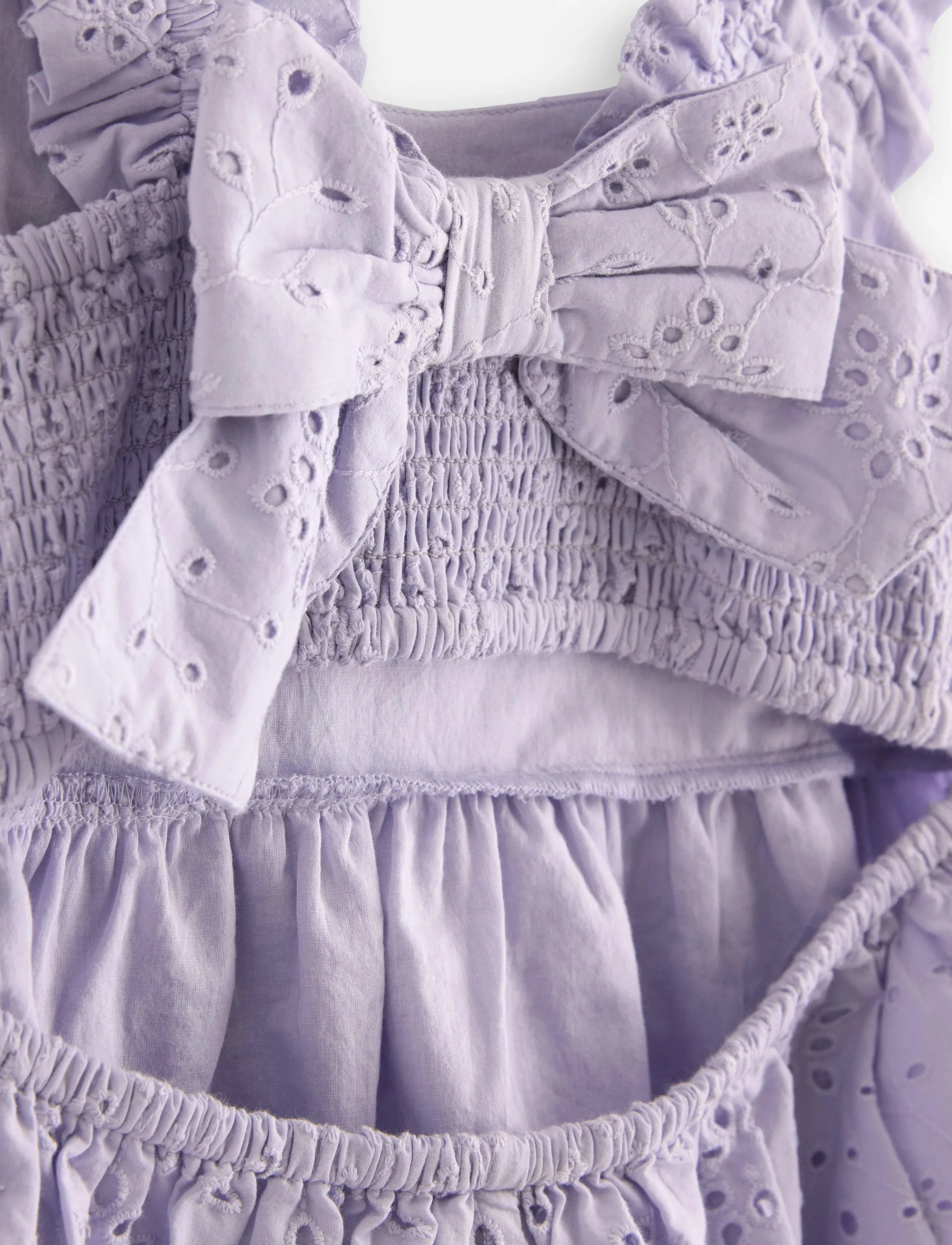 Lindex - Sleeveless blouse with broderie anglaise - blouses & tunics - light lilac - 5