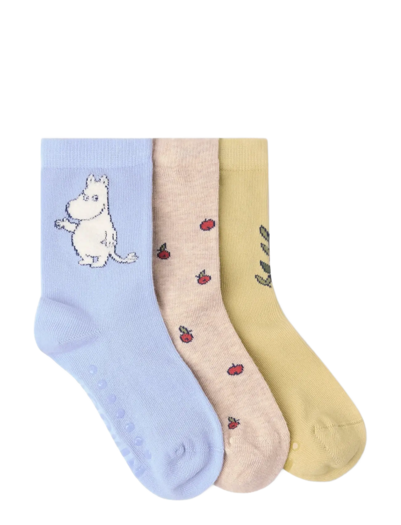 Lindex - 3-pack moomin socks - suvised sooduspakkumised - beige melange - 1