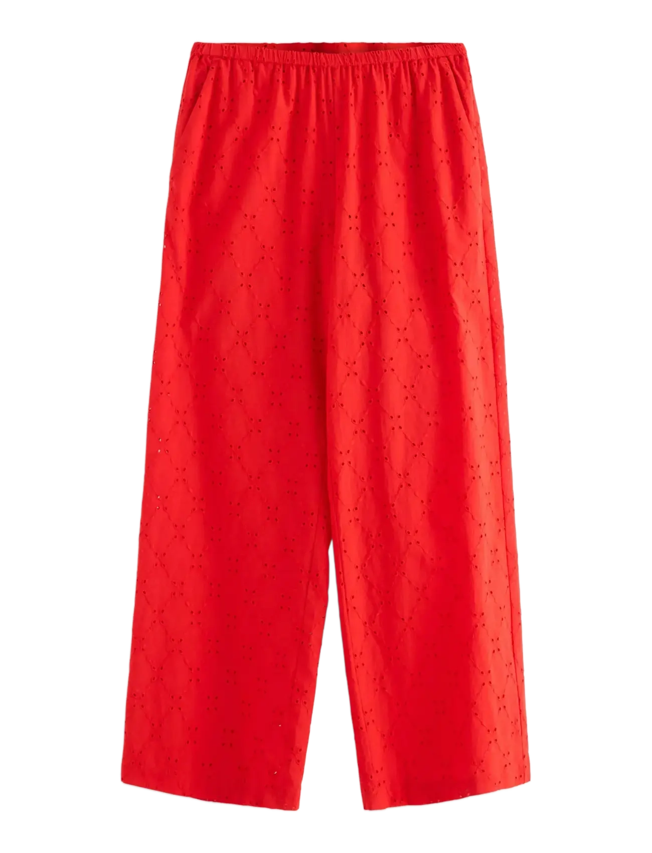 LINDEX Hosen With Embroidery Rot - S - Damen