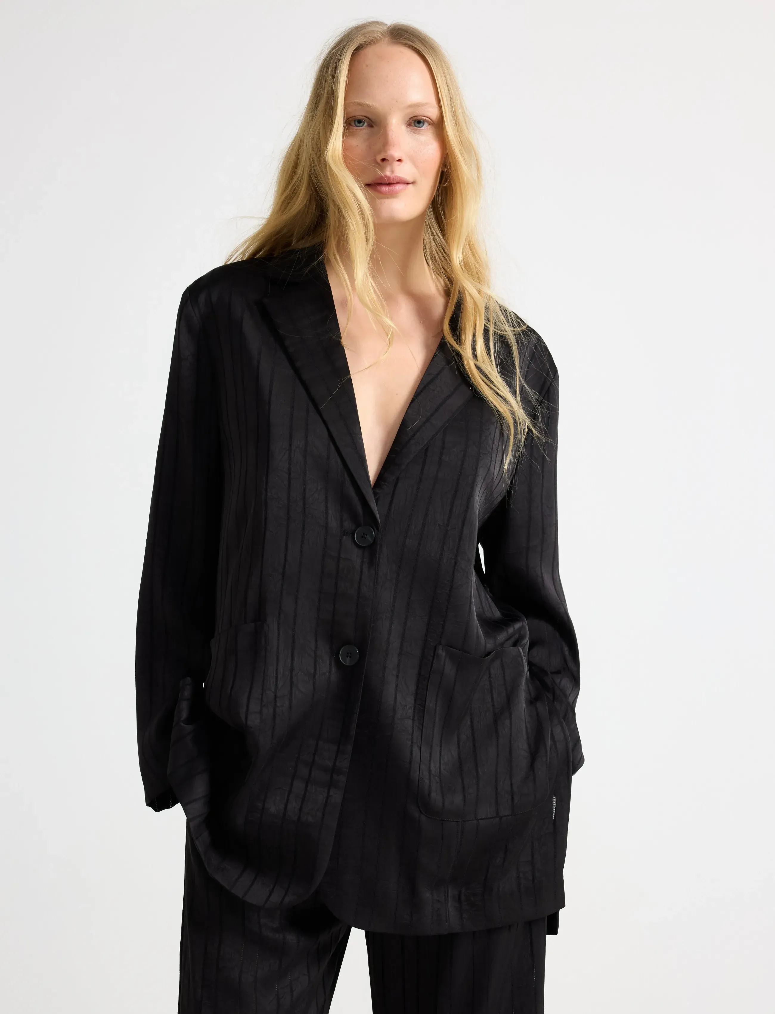 Lindex Oversized blazer - Blazers - BLACK / black