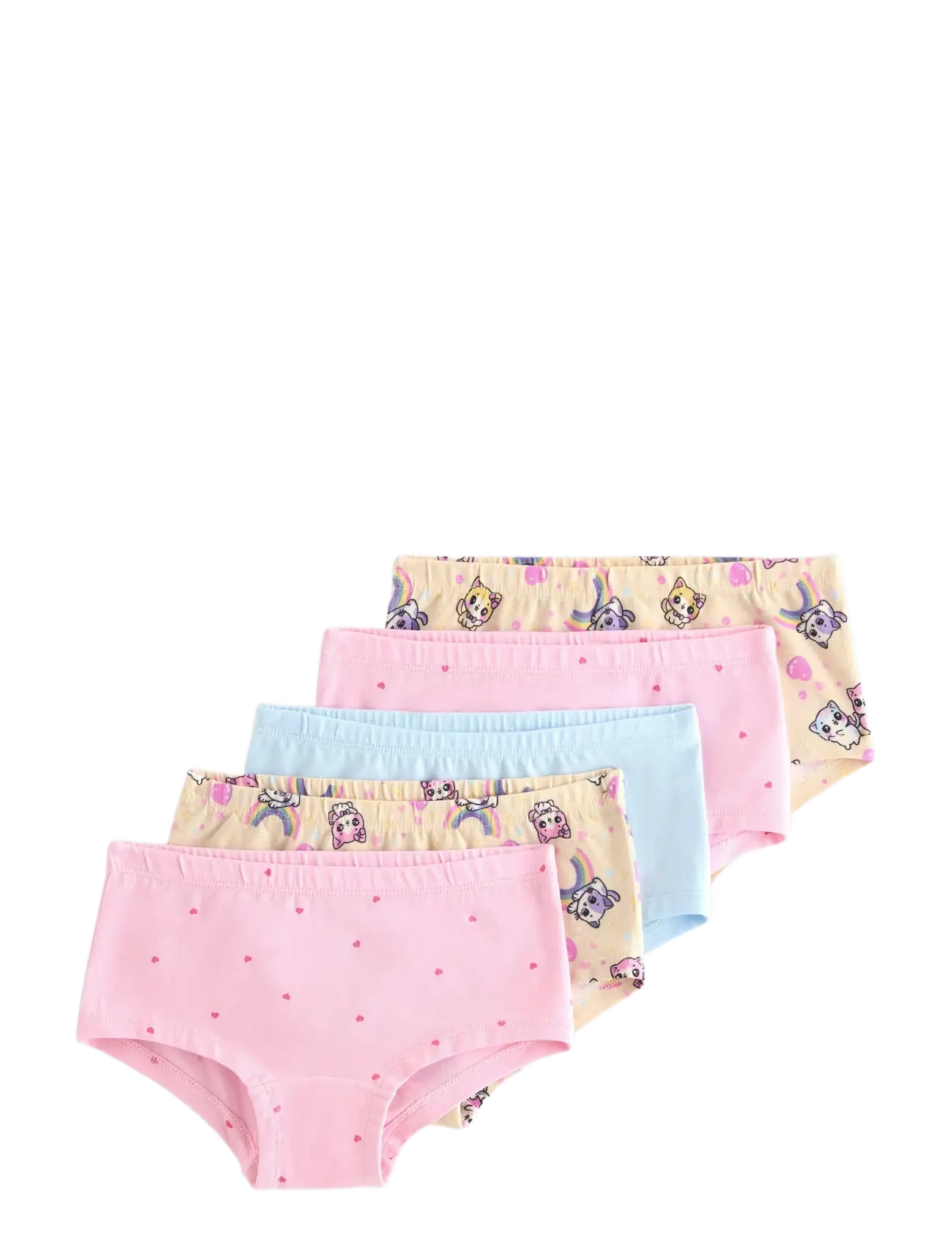 Lindex 5-pack hipster briefs - App deal - WHITE / pink/rose