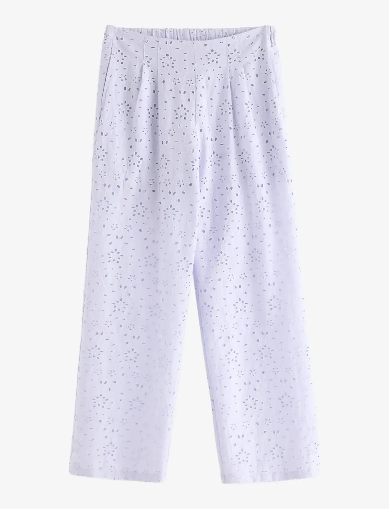 Lindex - Trousers with broderie anglaise - bukser - light lilac - 1