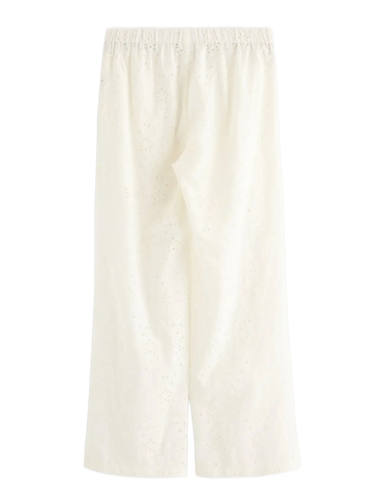 Lindex - Trousers with broderie anglaise - einkaufen nach alter von - white - 2