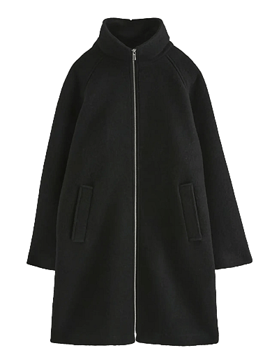 Coat In Wool Blend - Uldfrakker