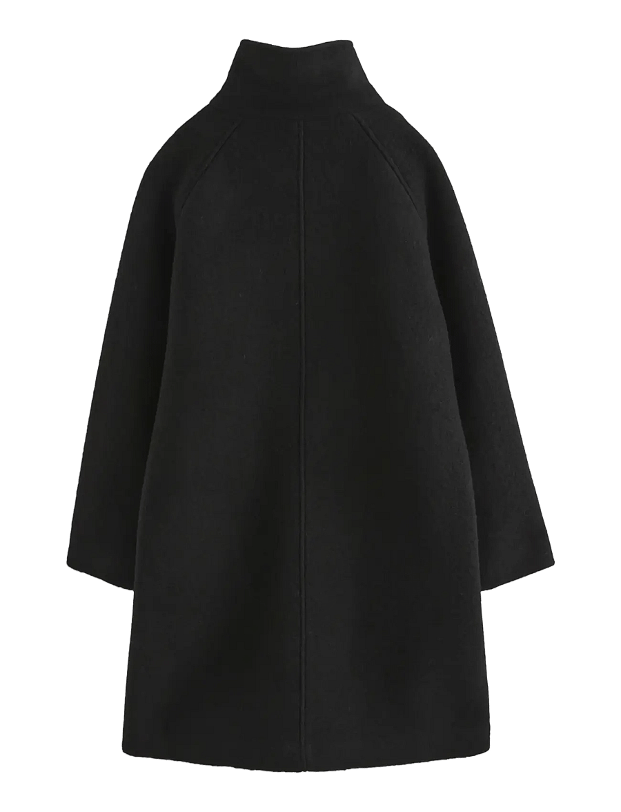 Lindex - Coat in wool blend - winter jackets - black - 1