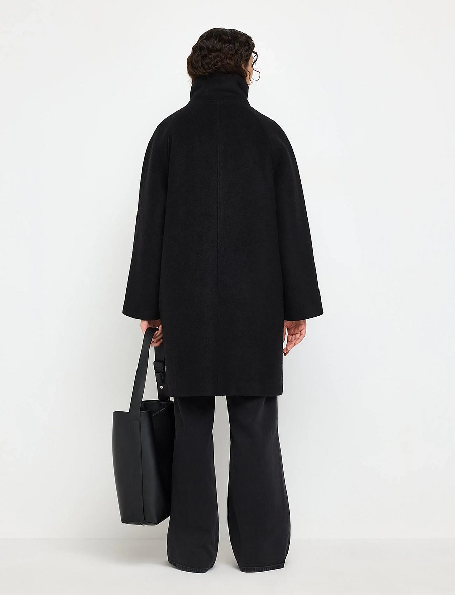 Lindex - Coat in wool blend - vinterjackor - black - 3