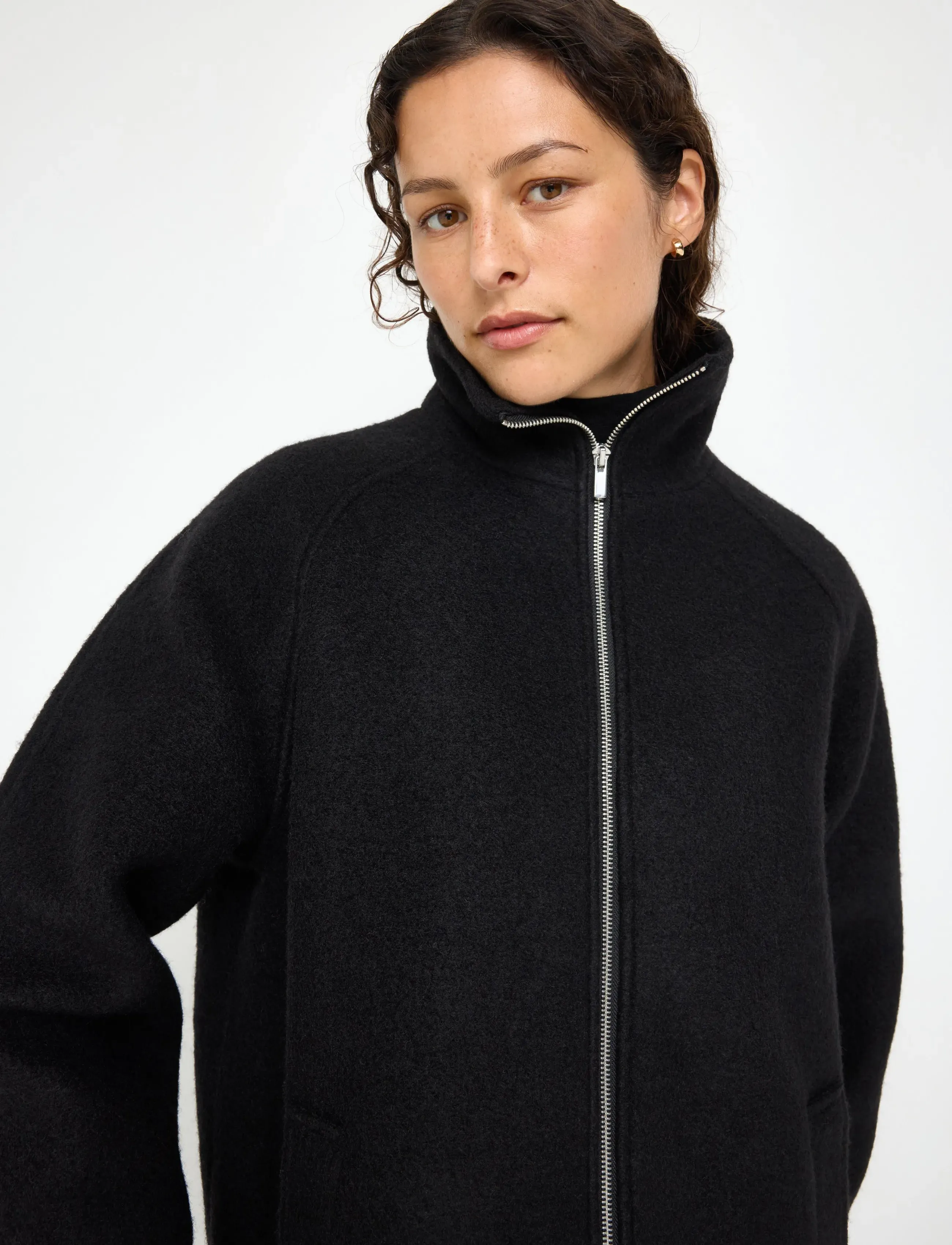 Lindex - Coat in wool blend - vinterjackor - black - 4