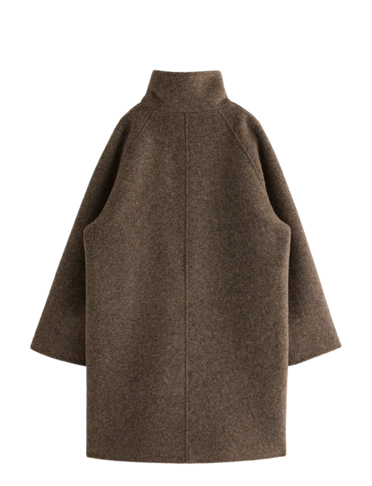 Lindex - Coat in wool blend - winter jackets - brown melange - 1