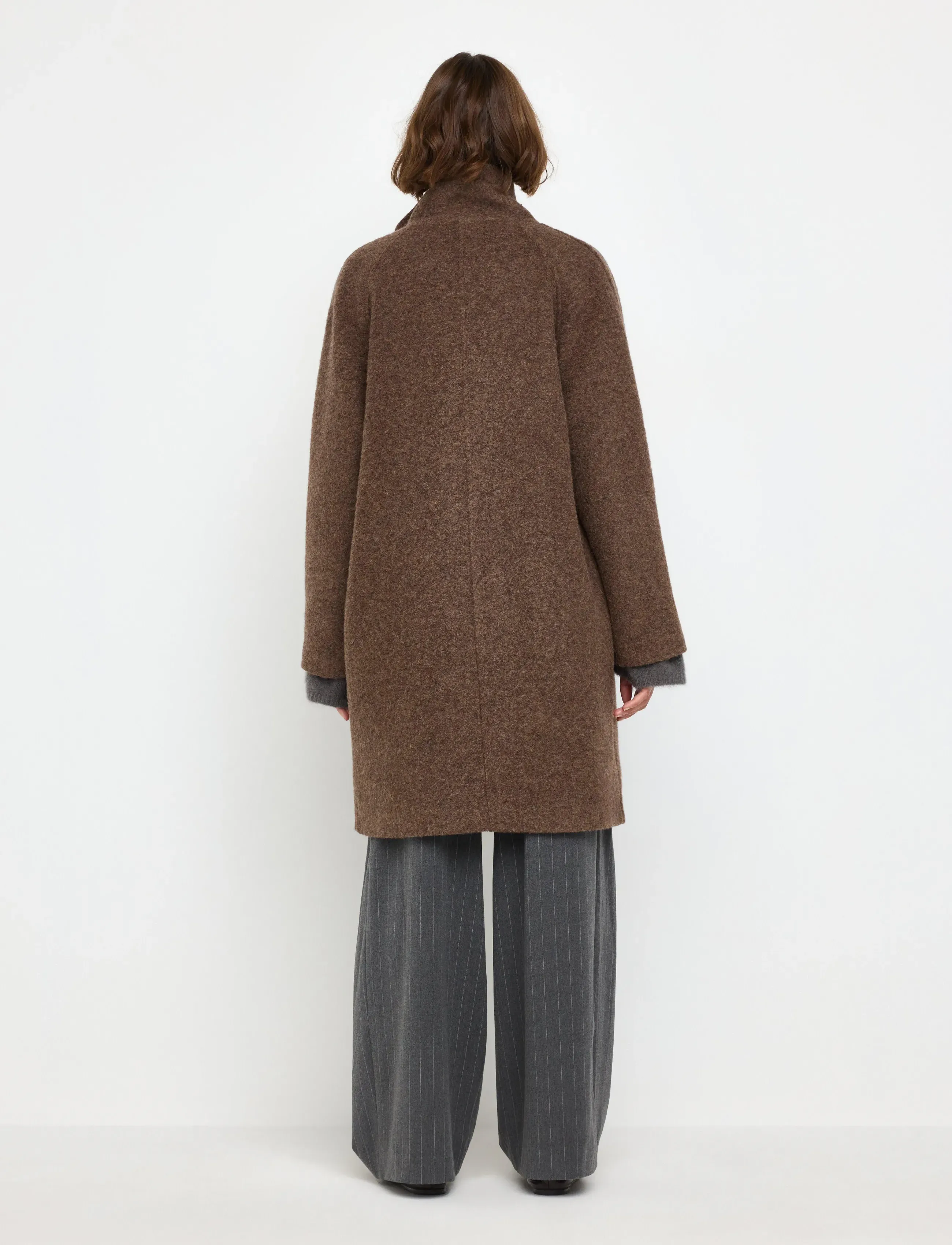 Lindex - Coat in wool blend - vinterjackor - brown melange - 3